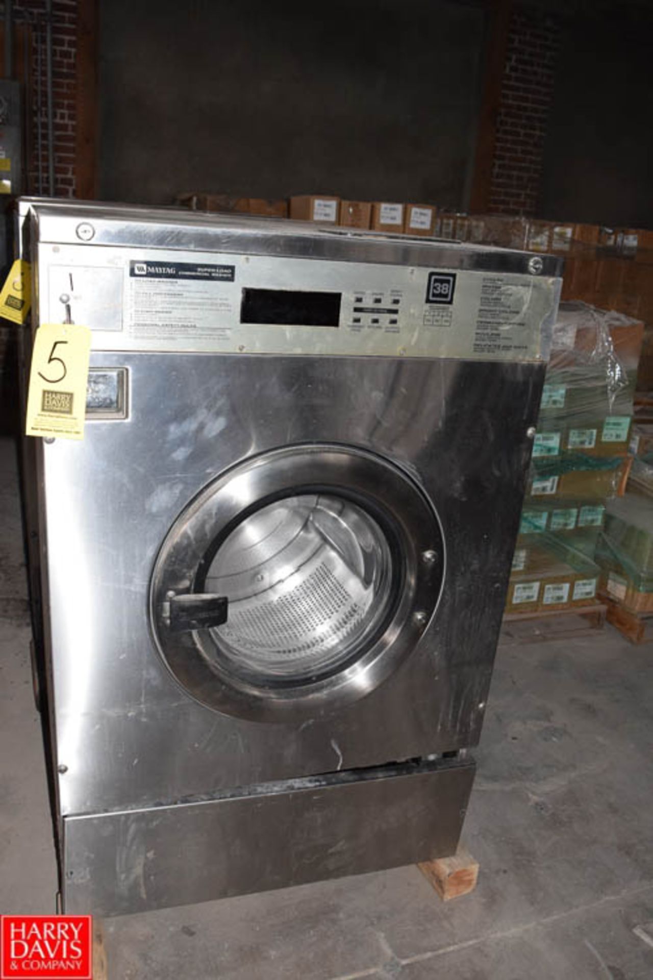 Maytag 50 LB Capacity Super Load Commercial Washer, Coin Operated Rigging Fee: $300