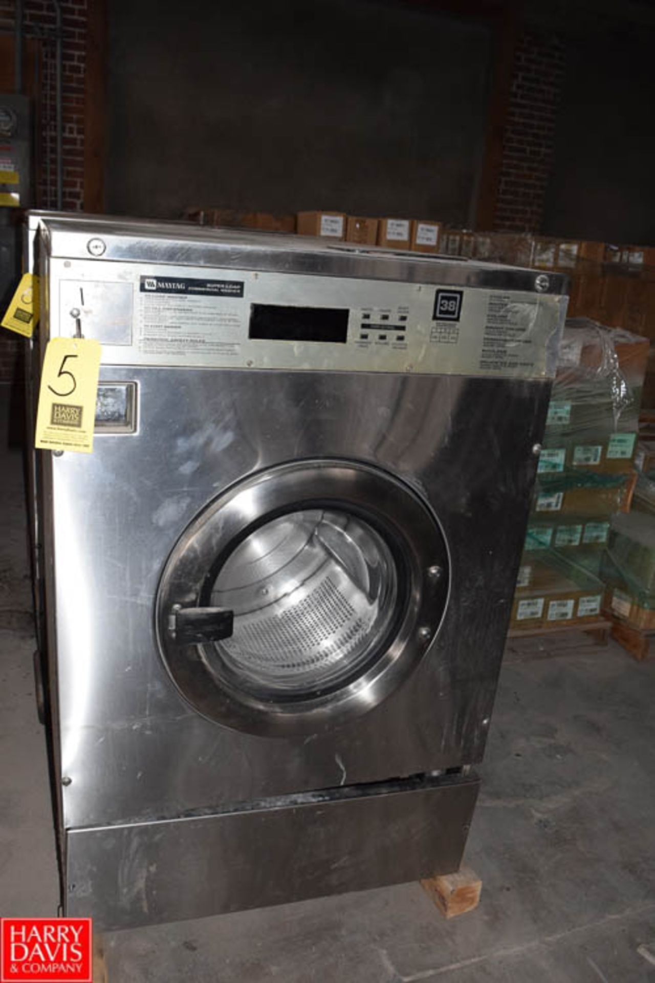 Maytag 50 LB Capacity Super Load Commercial Washer, Coin Operated Rigging Fee: $300