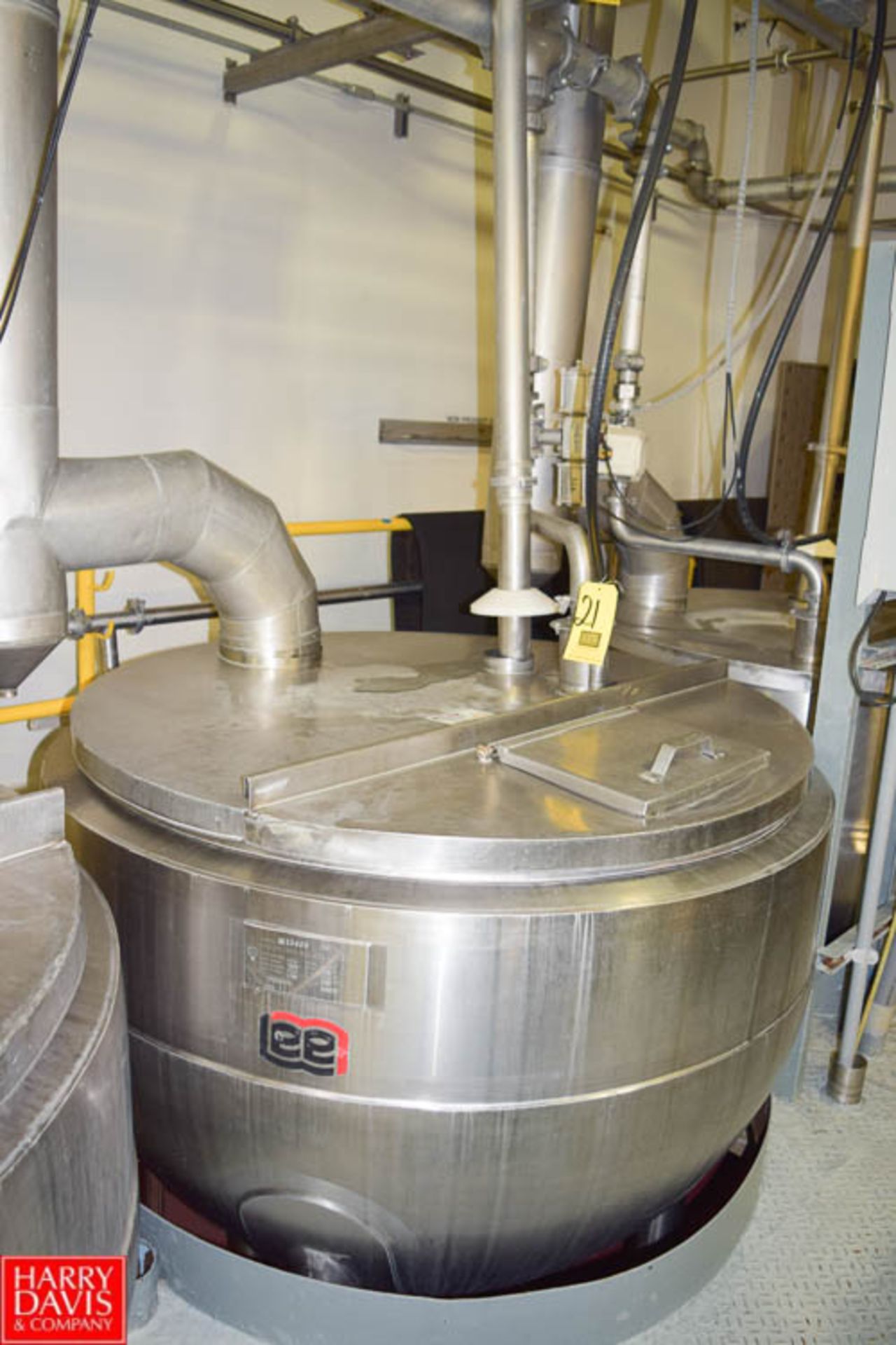 2012 Lee 300 Gallon S/S Jacketed Kettle, Model: 3000, S/N 71848-3, 125 PSI at 353°F - Rigging