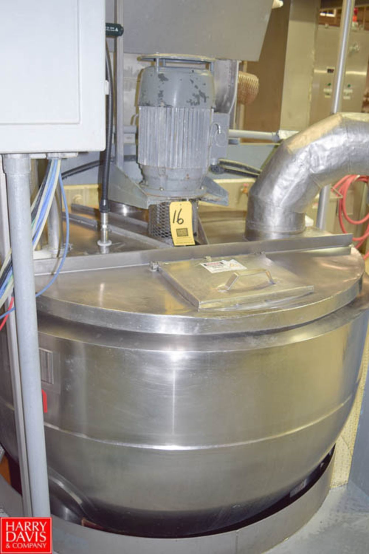 2012 Lee 300 Gallon S/S Jacketed Kettle, 125 PSI, Model: 3000, with 7.5 HP Vertical Agitator, S/N