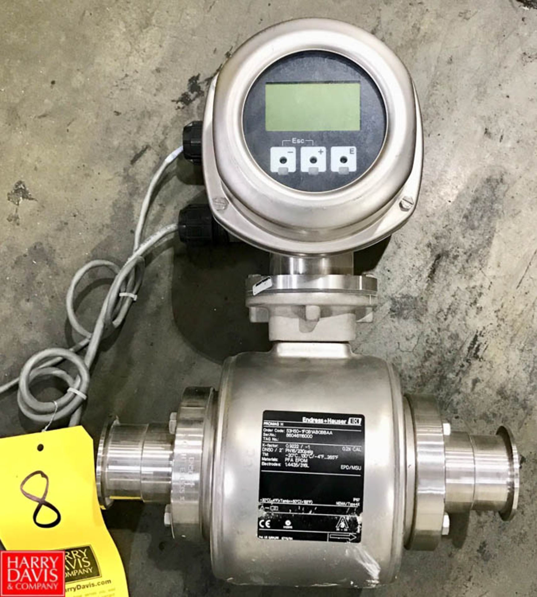 Endress Hauser Promag H S/S 2" Flowmeter - Rigging Fee $ 25