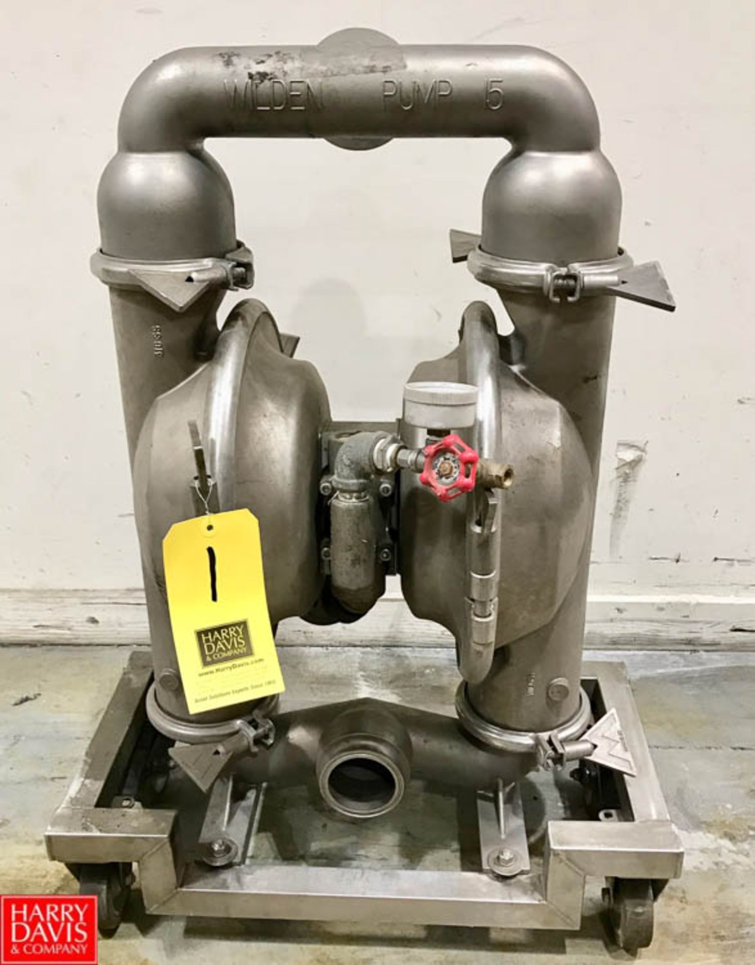 Wilden S/S Diaphragm Pump Model 15, Mounted on S/S Base with Casters - Rigging Fee $ 50