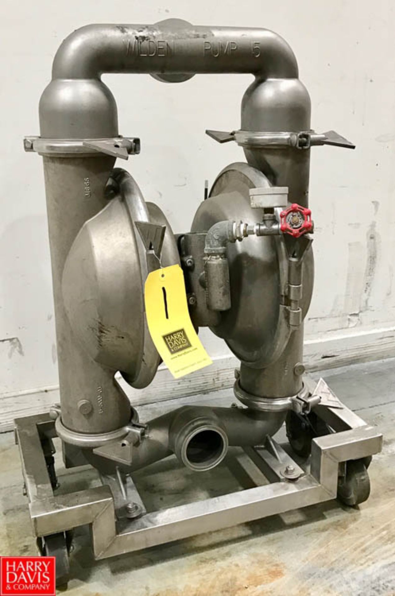 Wilden S/S Diaphragm Pump Model 15, Mounted on S/S Base with Casters - Rigging Fee $ 50 - Image 3 of 3