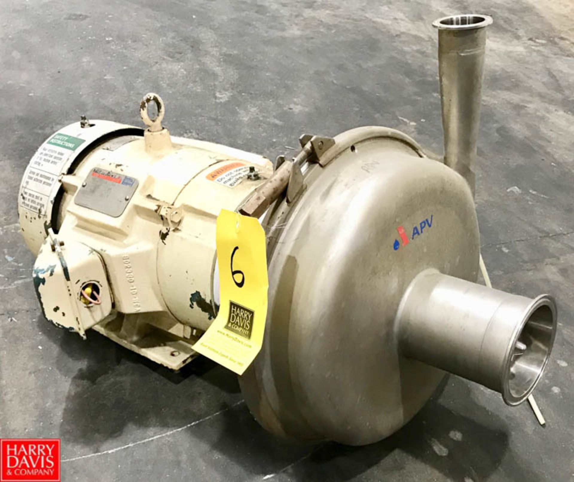 APV Centrifugal Pump Model WI80-50 with Reliance 10 HP 1,755 RPM Motor - Rigging Fee $ 50