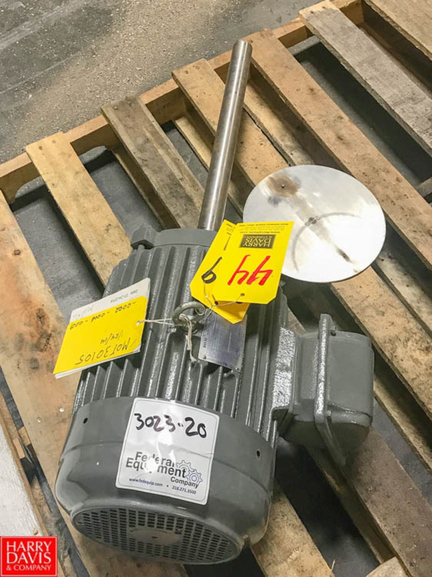 NEW TECO 10 HP, 3610 RPM Motor with S/S Shaft