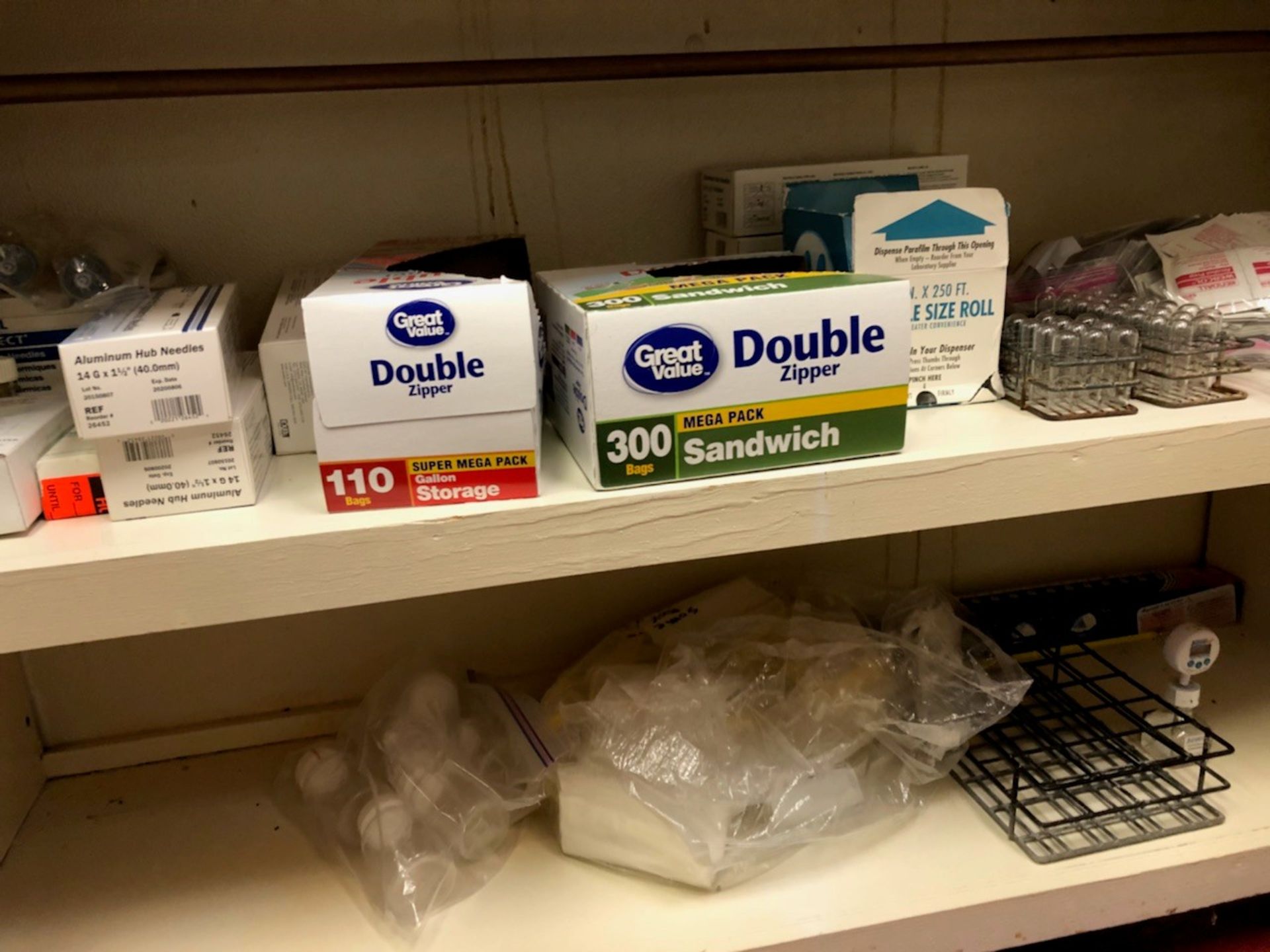 Assorted S/S Bowls, Glassware and Test Kits, Contents of Lab Counter Drawers, Shelf with Glassware, - Image 4 of 4