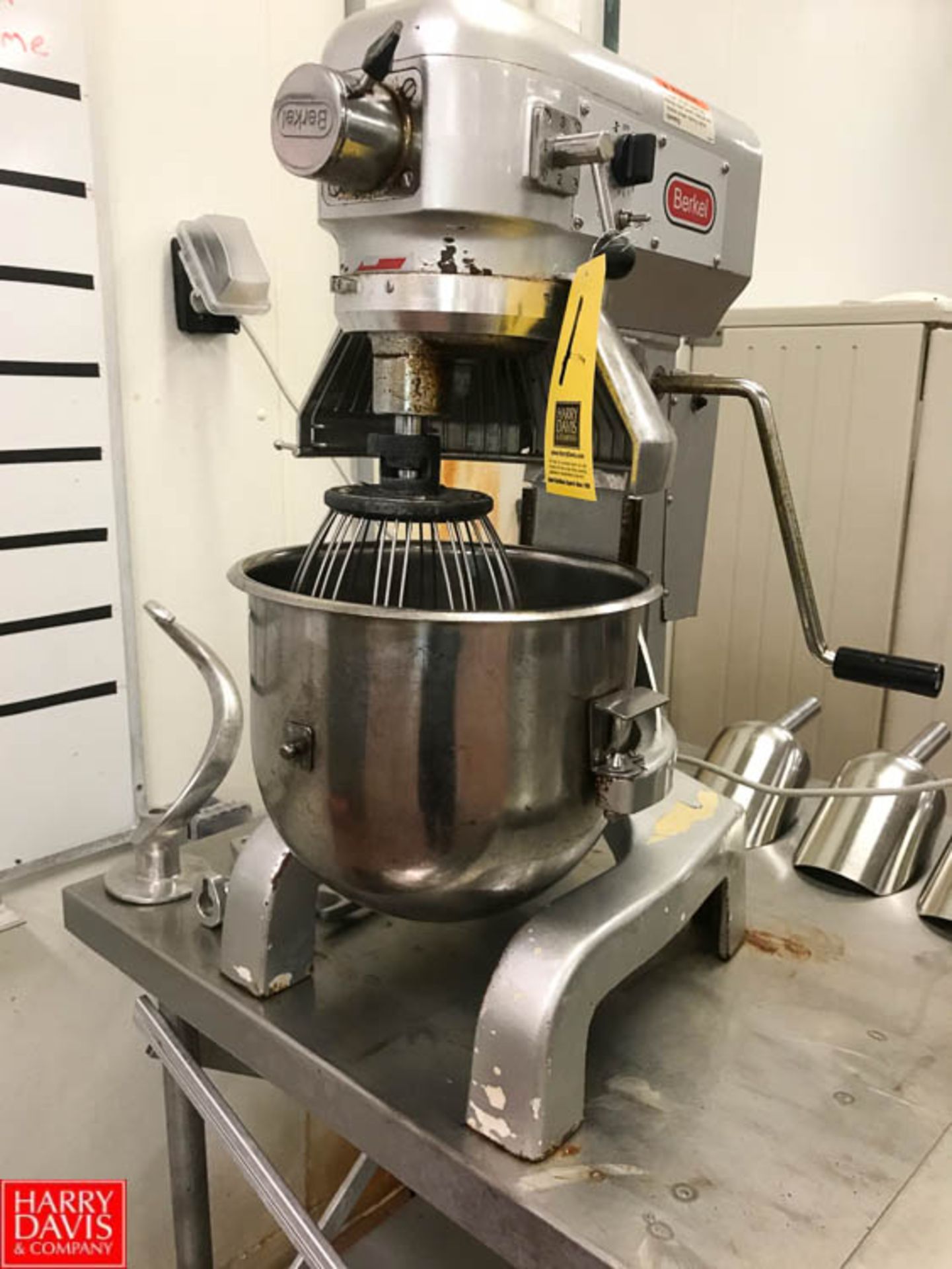 Berkel Mixer, Model PM 20, S/N 0820275, 3/4 HP with Dough Hook and Wisk