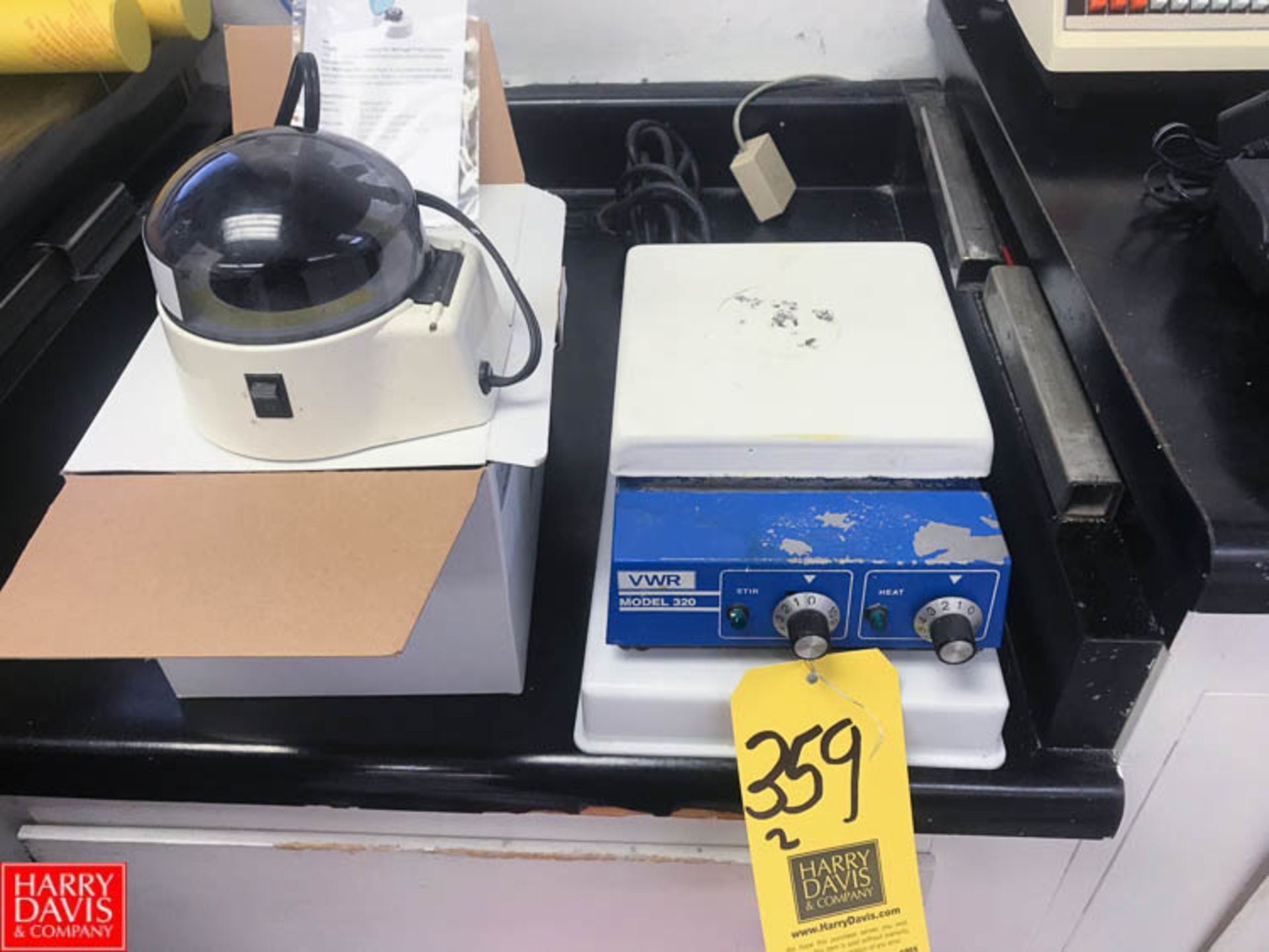 VWR Stir Plate Model 320 and Myfuge Mini Centrifuge Rigging Fee: 30