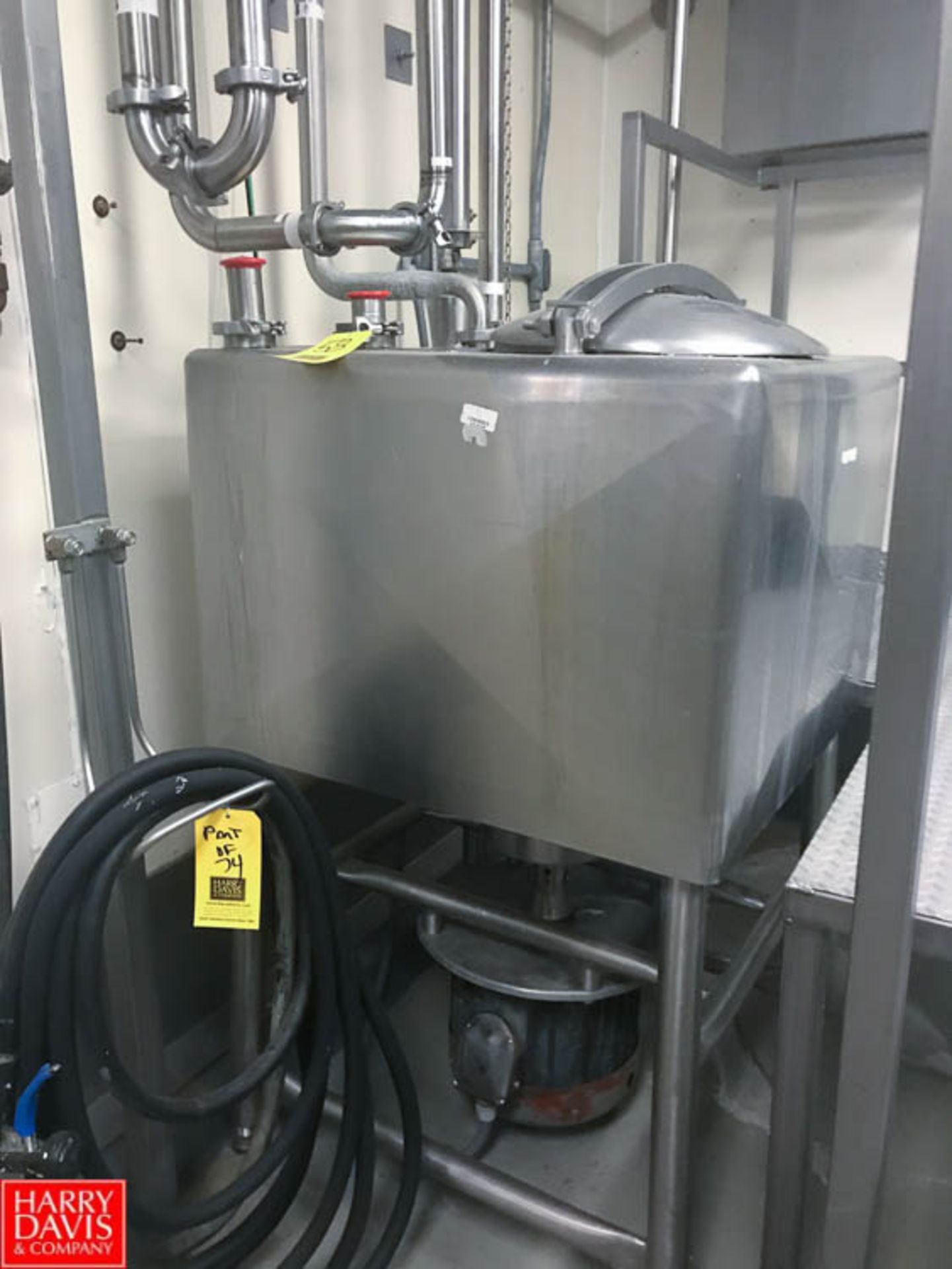 Breddo S/S Single Shell 150 Liquefier, 36" x 36" x 28", with 20 HP Motor Rigging Fee: $ 750