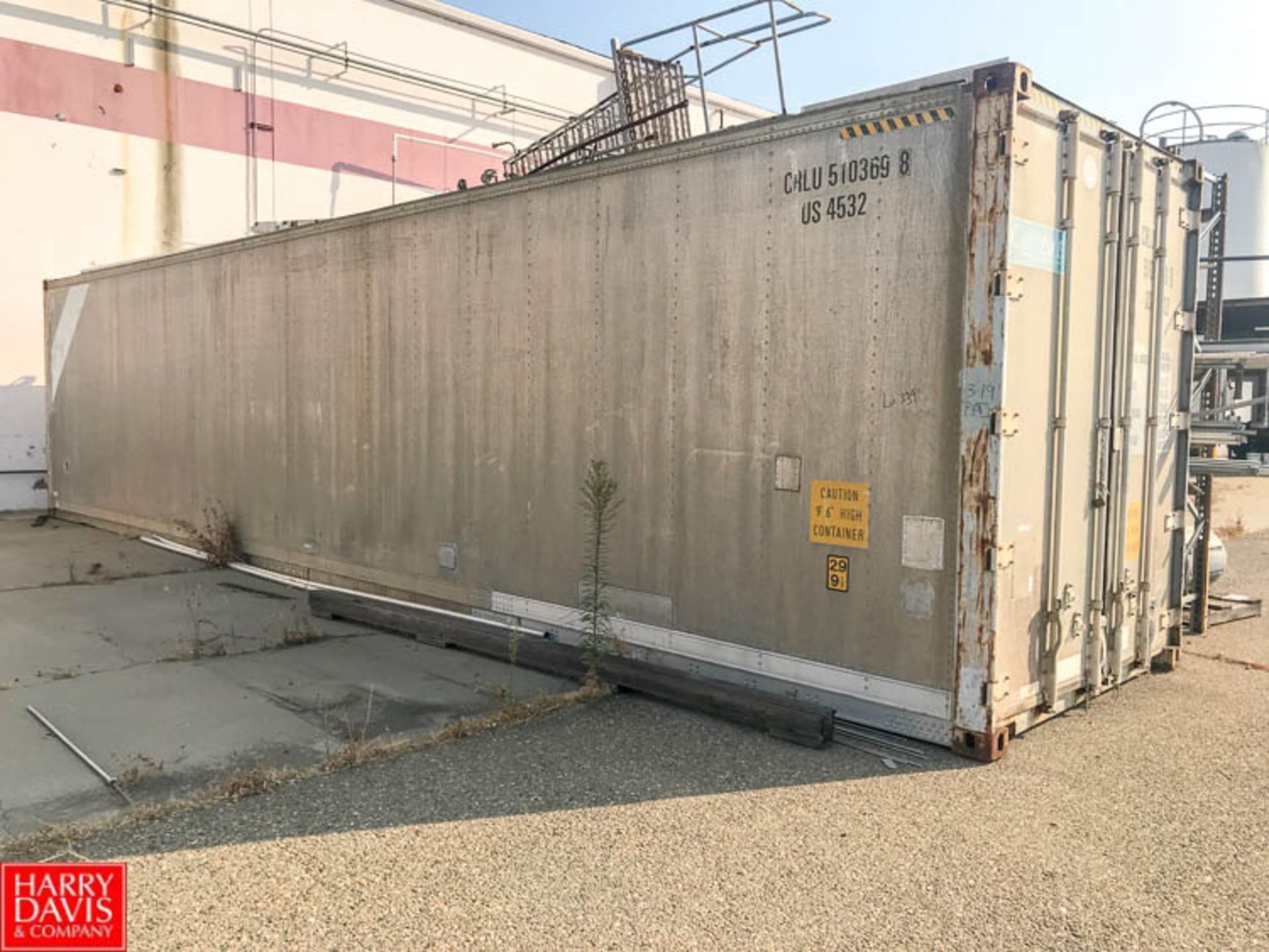 JINDO Type JA-RA-45CA-A, 40' Cargo Container with Carrier Refrigeration Unit, Contents NOT