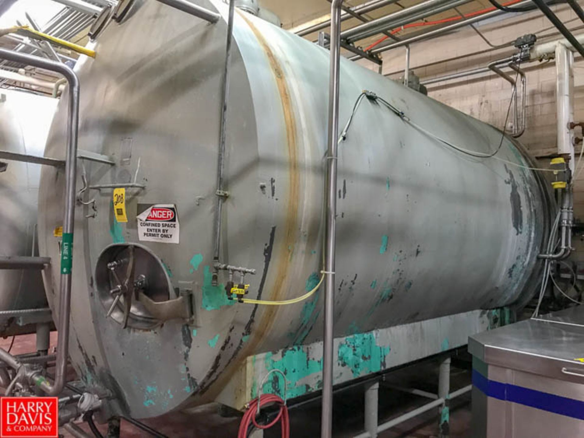 Cherry Burrell 5,000 Gallon Jacketed S/S Tank, 8' 6" W x 10' 6" H x 15' 9" L with Dual Vertical