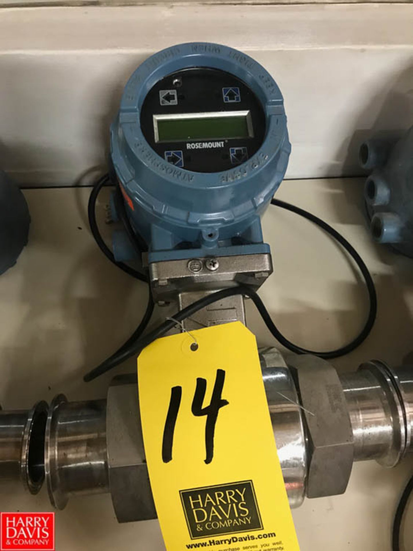 Rosemount 2.5" Flow Meter, Model 8721ASA020UA2NO, Clamp Type