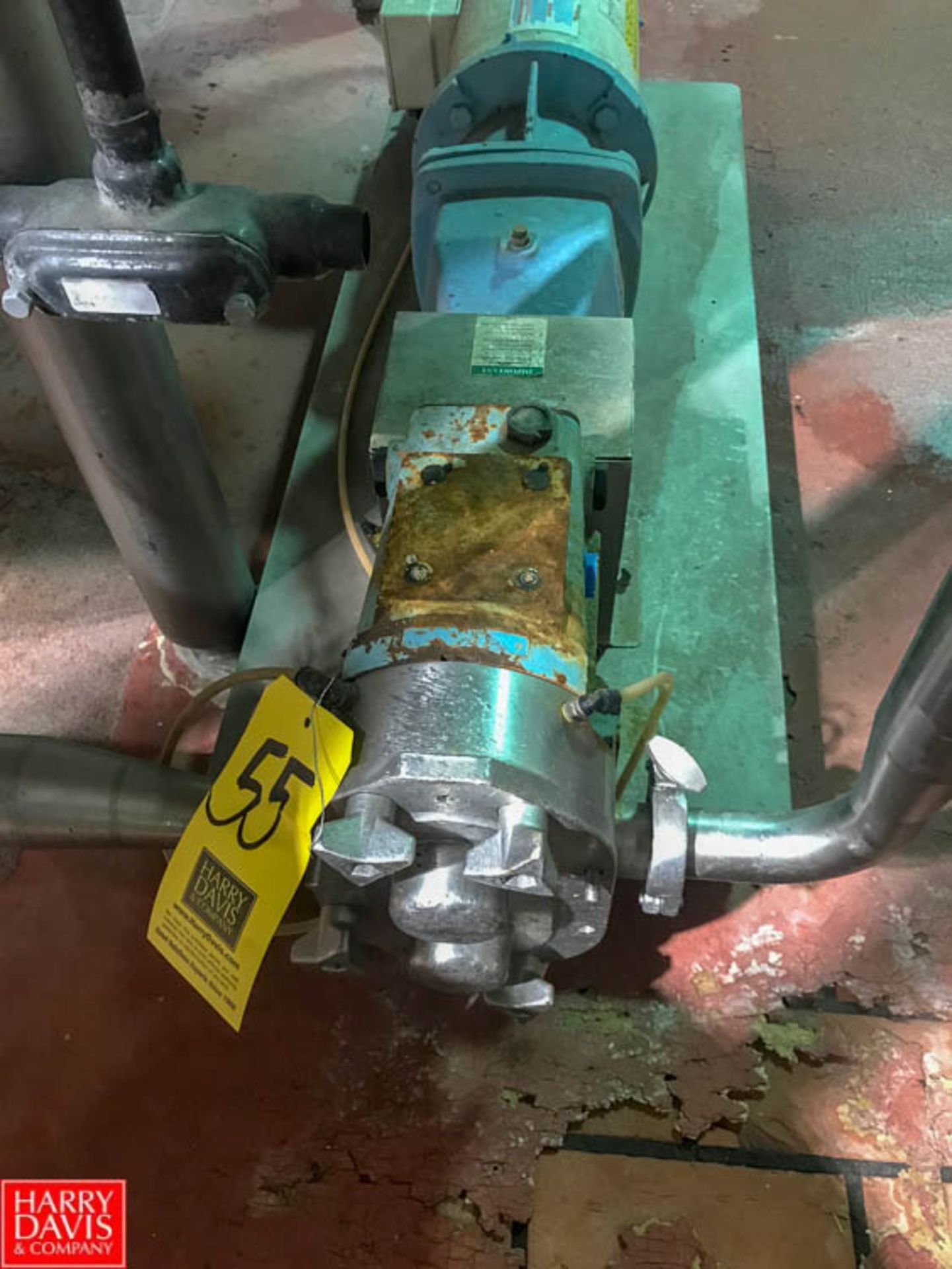 Waukesha Cherry Burrell Positive Displacement Pump, Model 030-UI-2010, with 2" S/S Clamp Type,