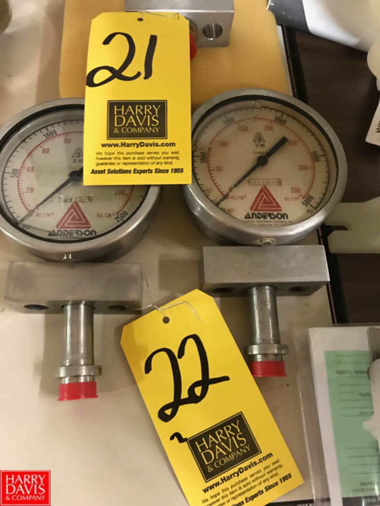 Anderson 2,500 PSI and 5,000 PSI Homogenizer Pressure Gauges