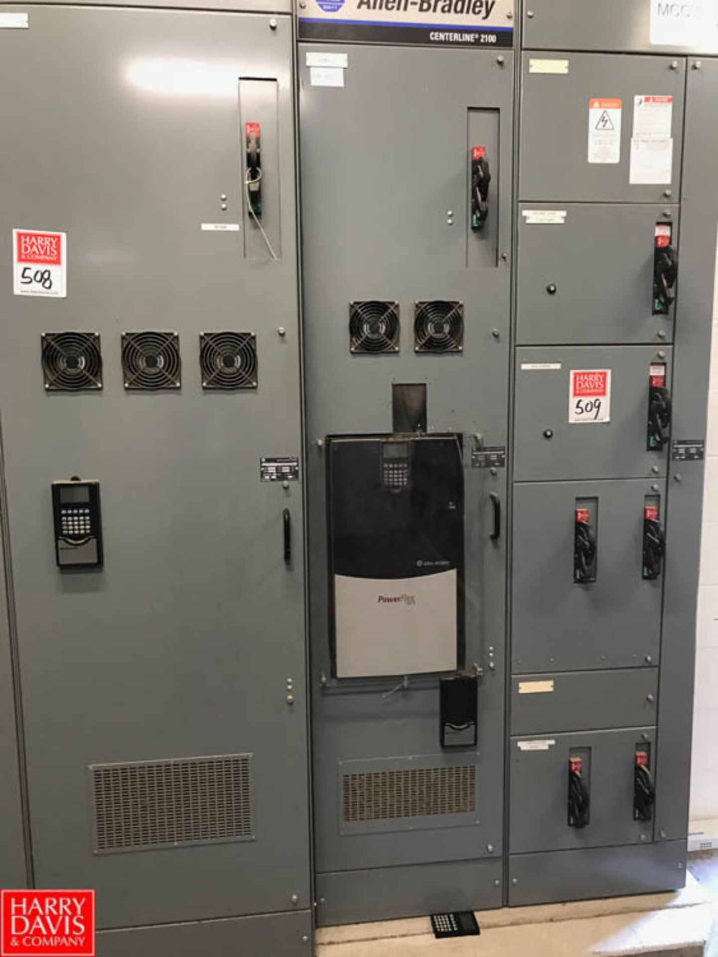 Allen Bradley 600/300 AMP MCC with (5) Disconnects and Powerflex 700 Variable Frequency Drive