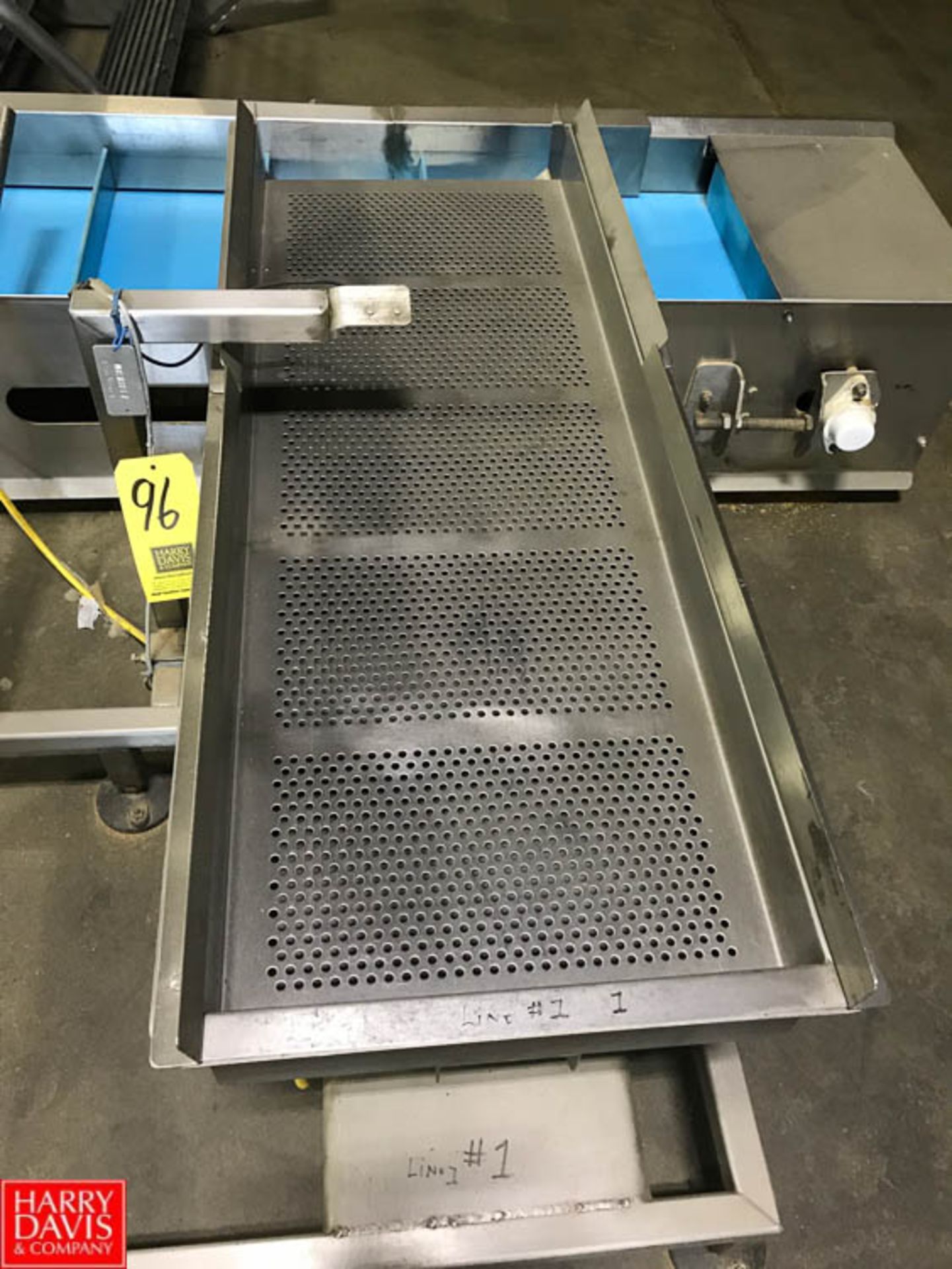 S/S Vibratory Conveyor with Eriez Vibrator, 16" Width x 48" Length Rigging Fee: 450