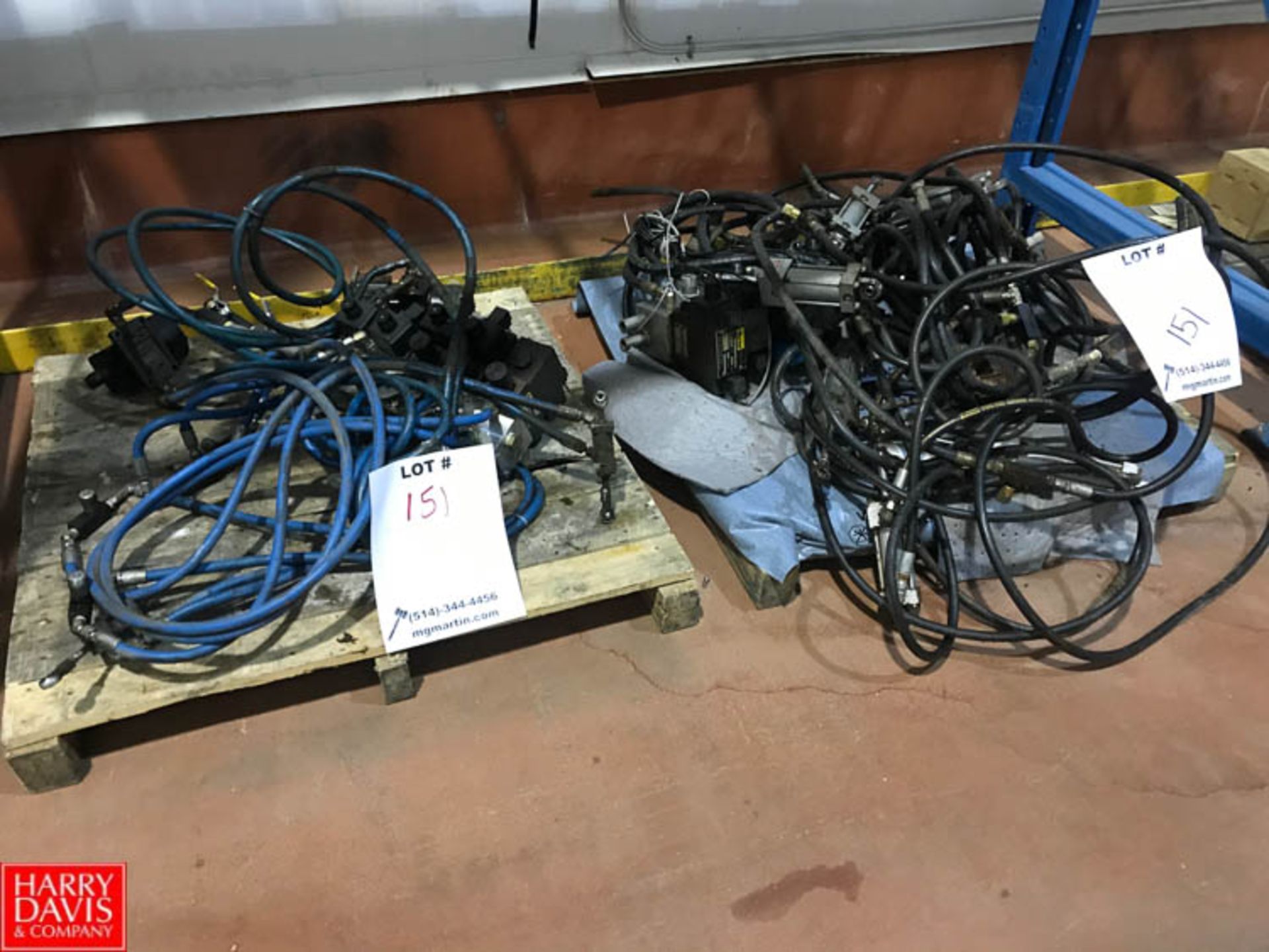 (2) Pallets of Assorted Hydraulic Cables and Cylinders Rigging Fee: 49.8