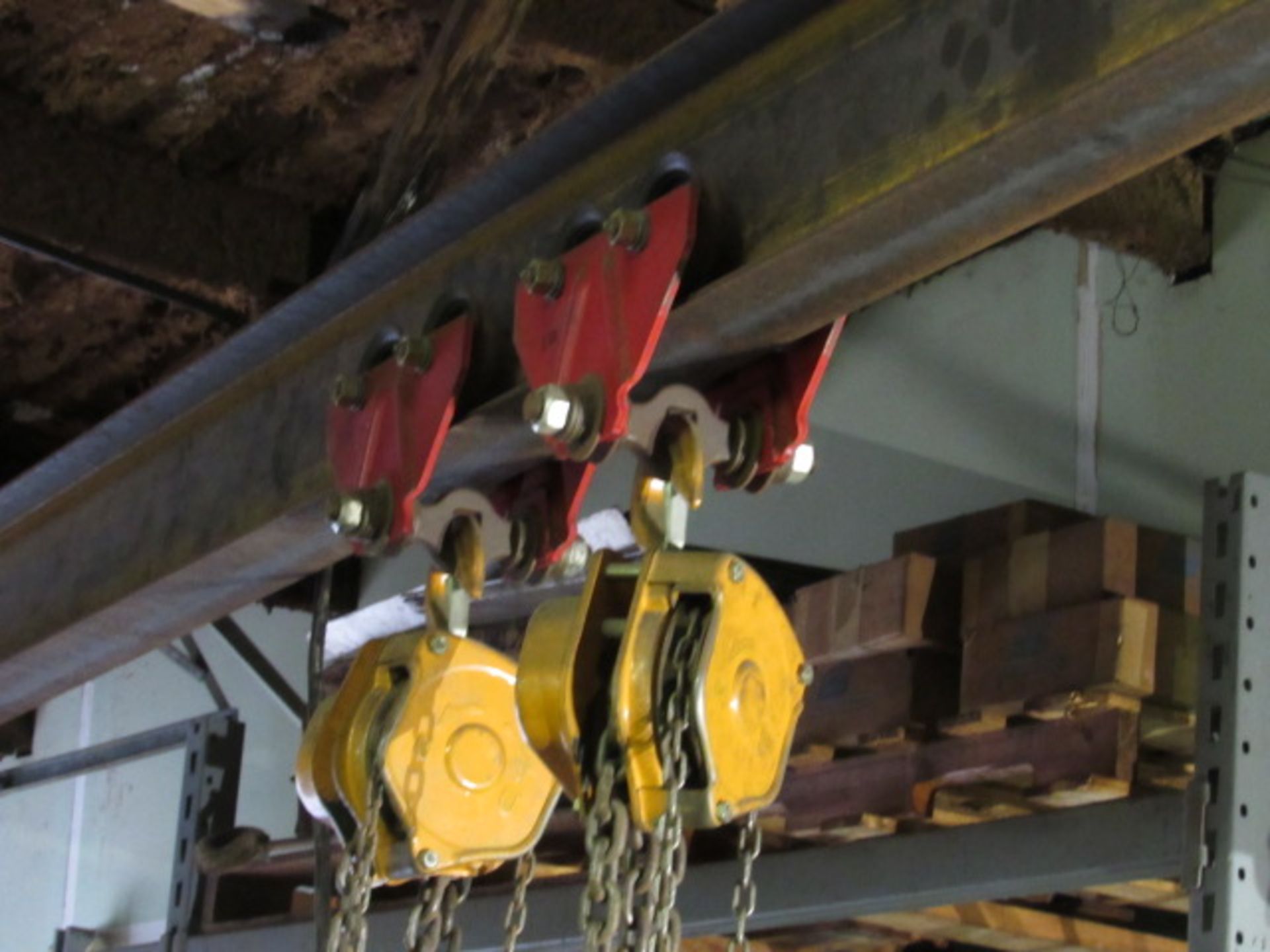 A-Frame on Casters with Two 2 Ton Chain Hoists - Image 4 of 4