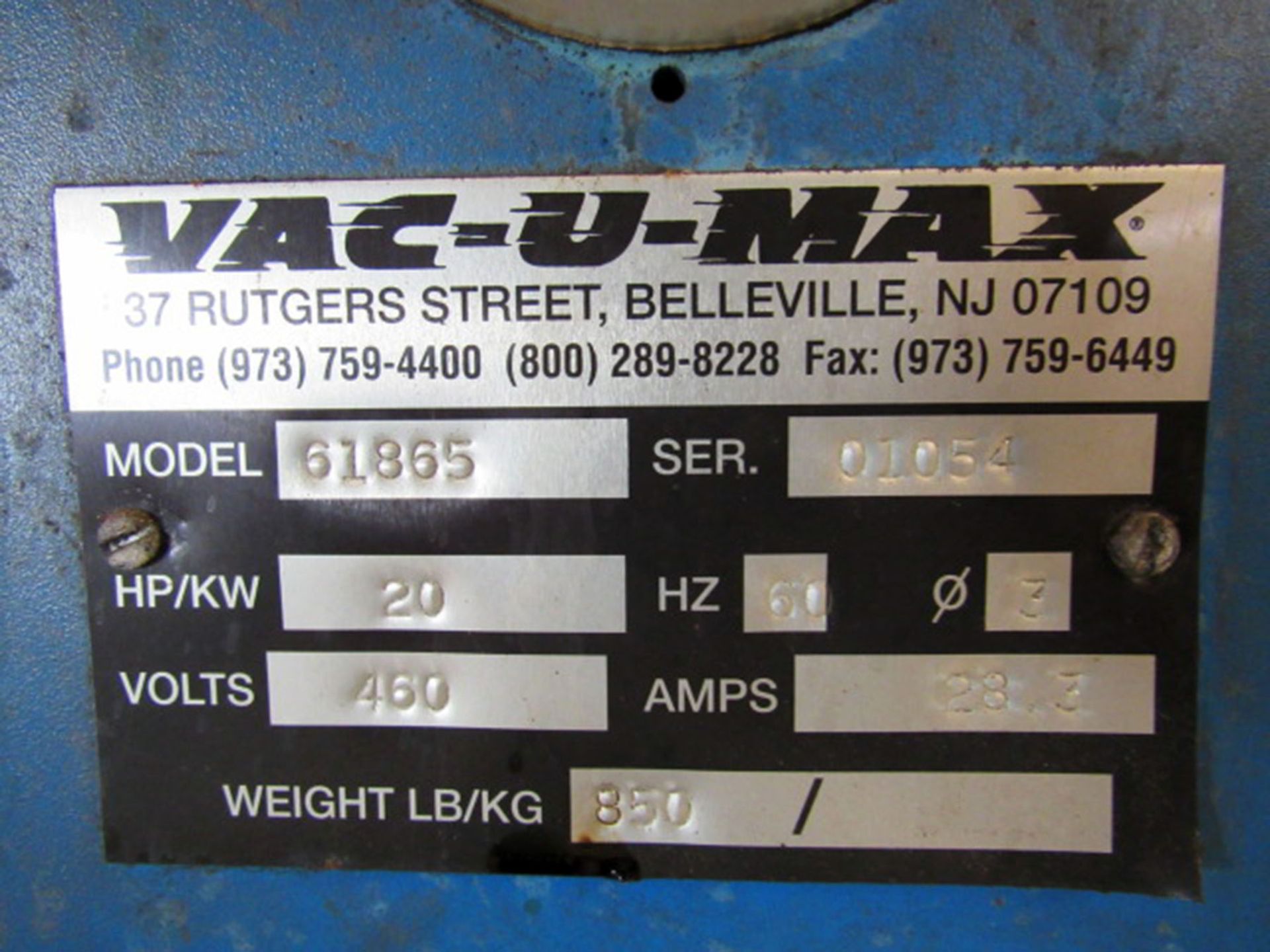 Vac-U-Max Model 61865 2 Cu. Yard Self-Dumping Chip Hopper with Vacuum - Image 7 of 7