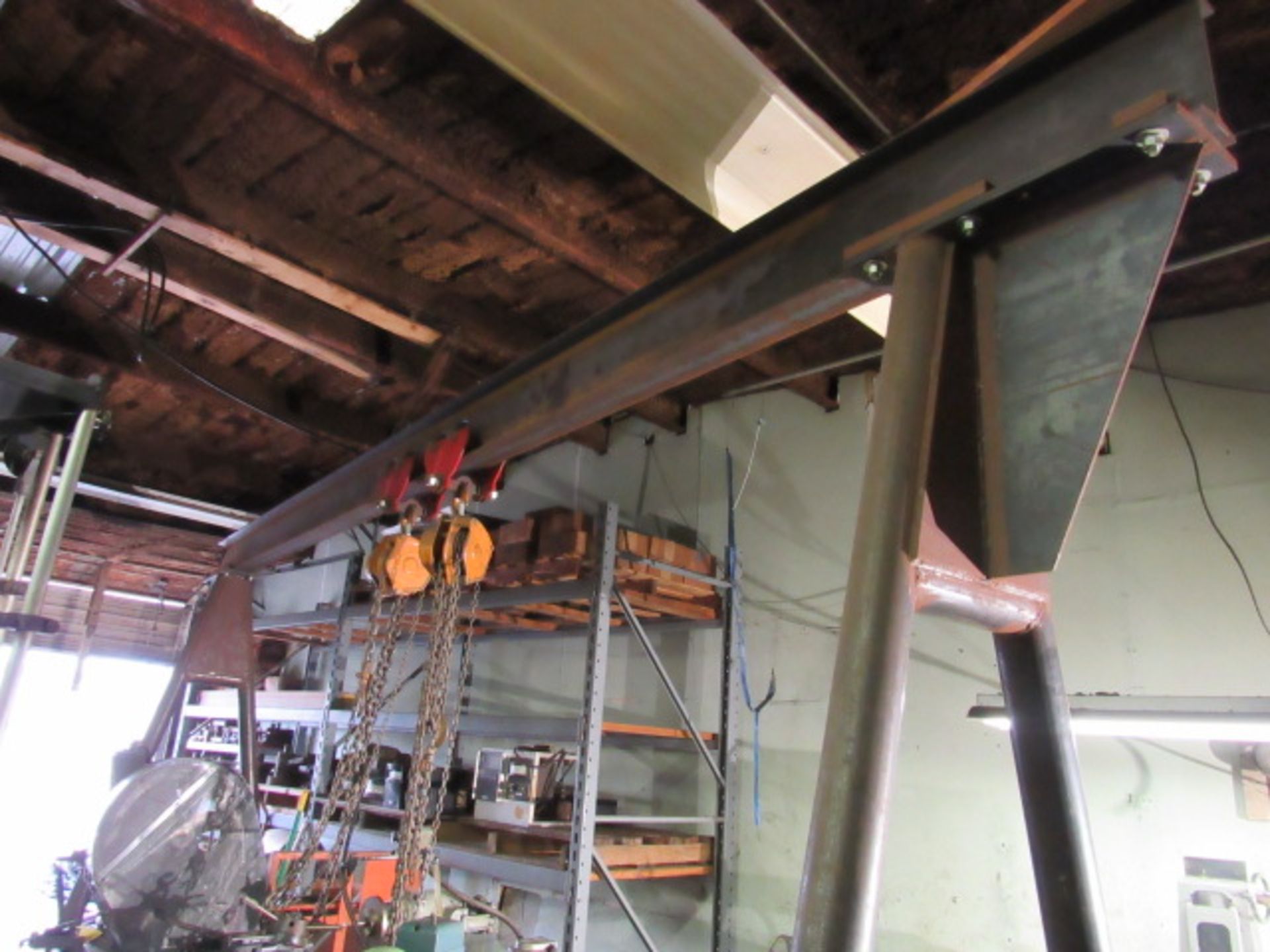 A-Frame on Casters with Two 2 Ton Chain Hoists