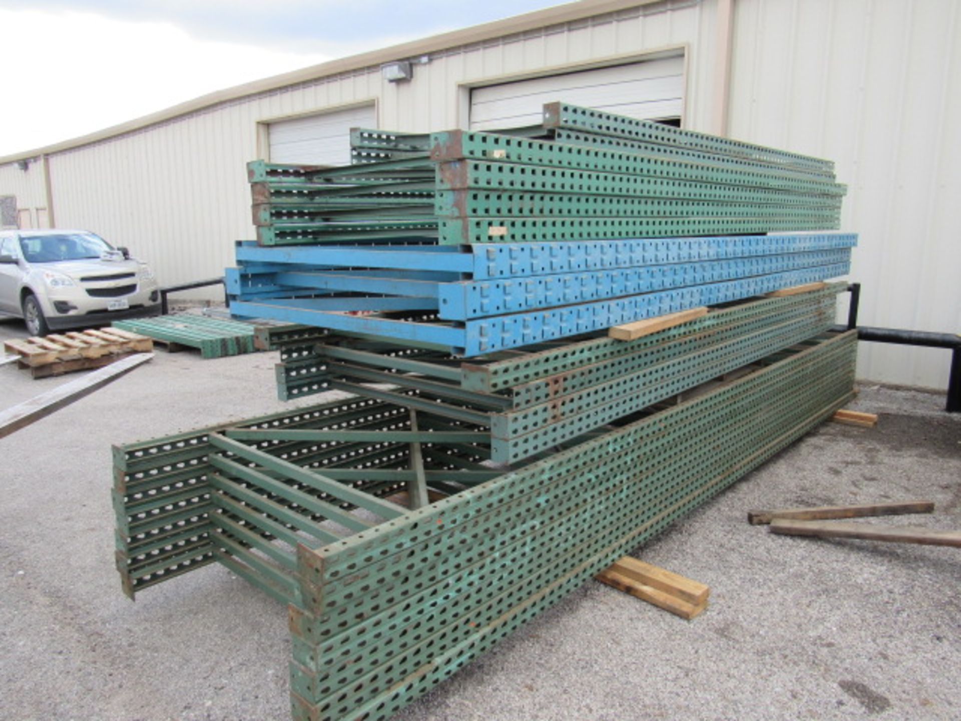 Lot of Pallet Racks with Uprights and Cross Beams