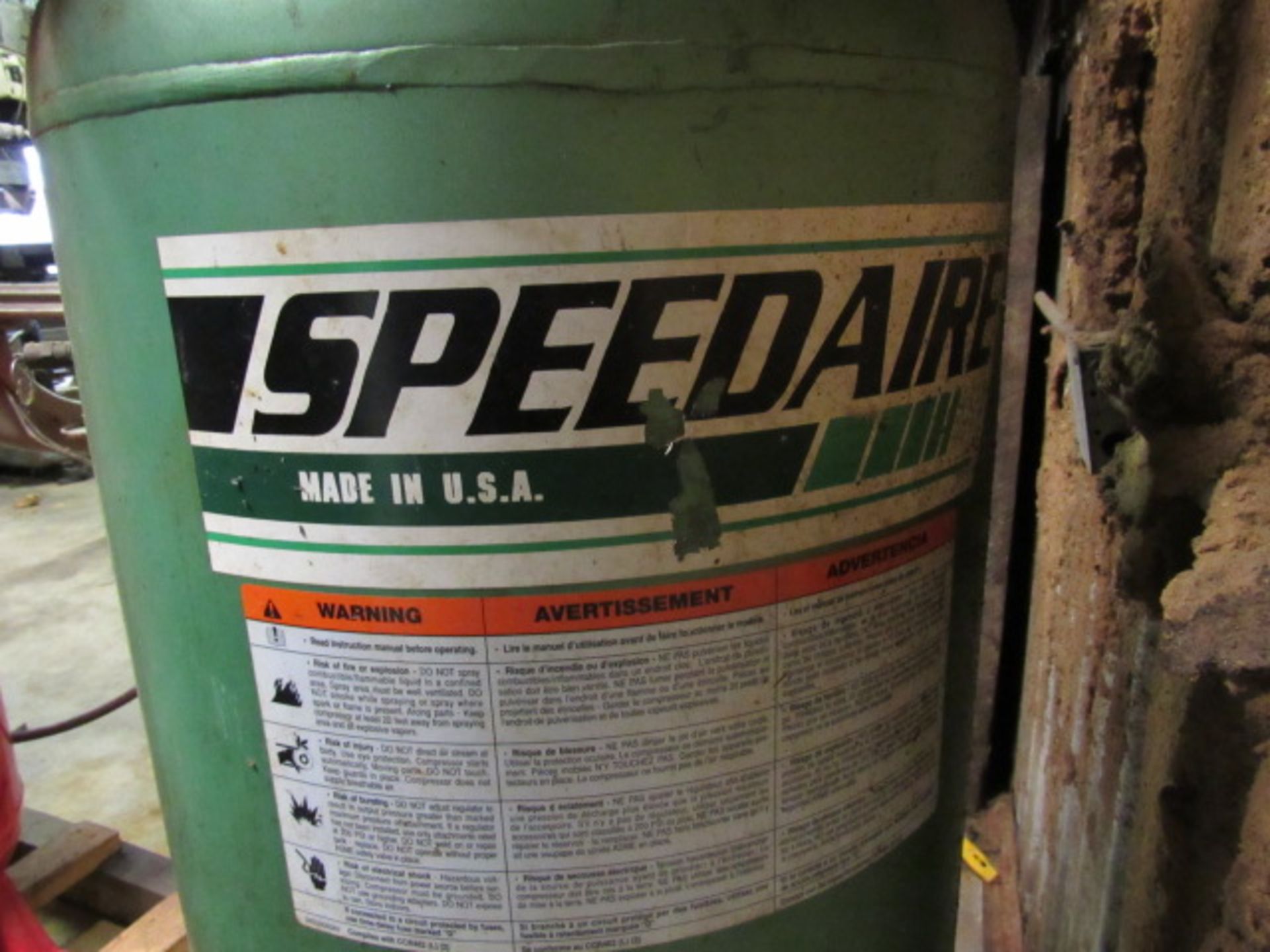 Speedair 60 Gallon 5 HP Tank Mount Air Compressor - Image 3 of 3