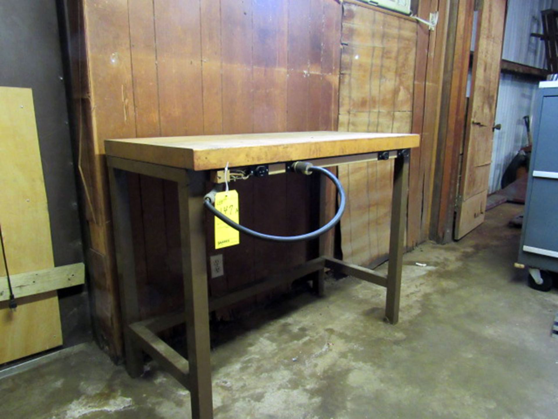 24" X 48" X 30" T-Work Bench with 2" Wood Top and 4 Electrical Outlets - Image 2 of 3