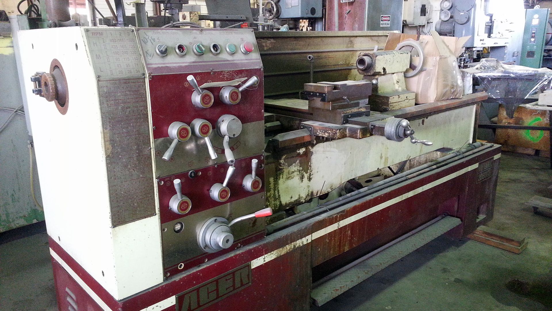 20" x 60" Acer Dynamic Model 2060GH Engine Lathe