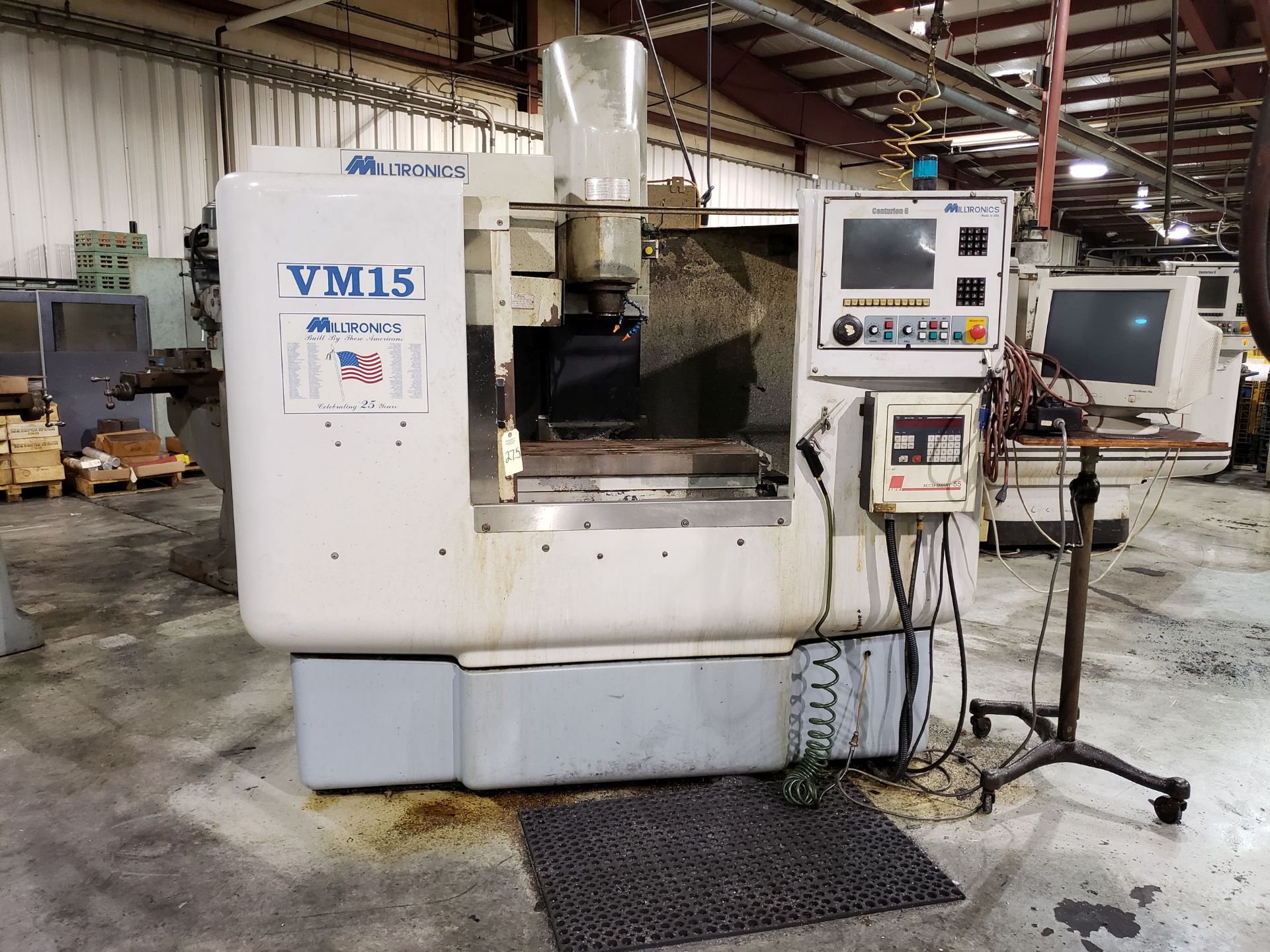 MILLTRONICS VM 15 SN 6141, TRAVELS- X- 24", Y-15", Z-19.5", 6000 RPM SPINDLE SPEED, 20 ATC, 16X40