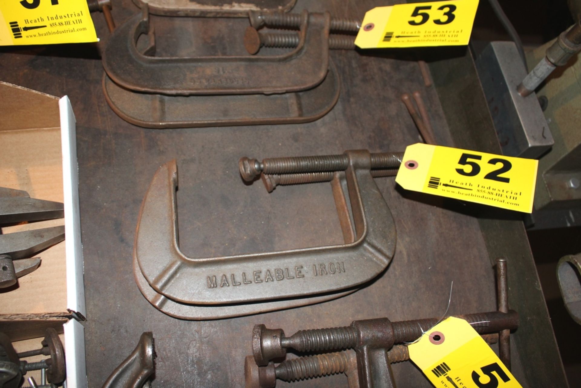 (2) MALLEABLE 7" C-CLAMPS