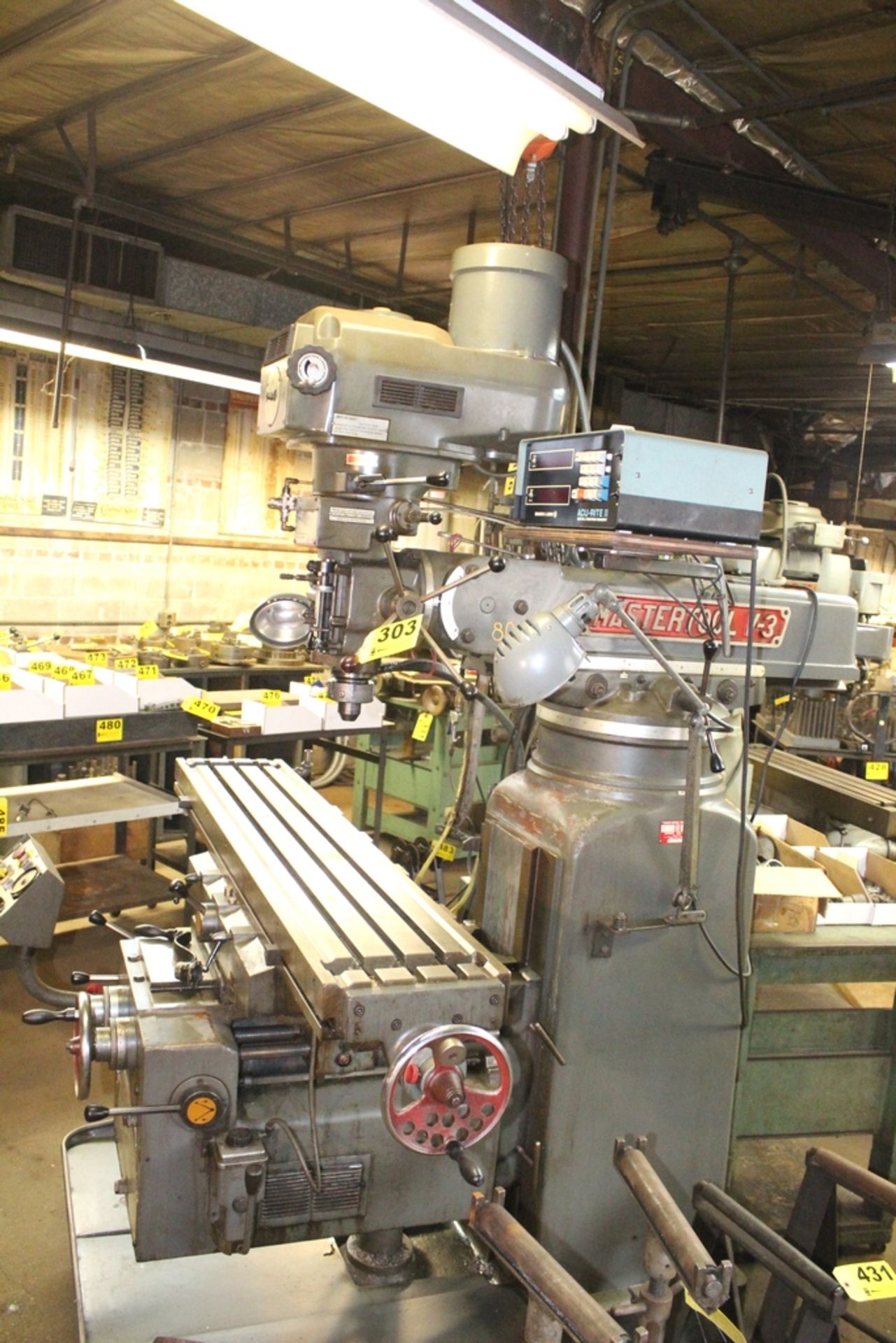 AMERICAN MACHINE TOOL MASTERTOOL V-3 4-HP VARIABLE SPEED RAM TYPE VERTICAL MILL, ACU-RITE II 2 - Image 2 of 7