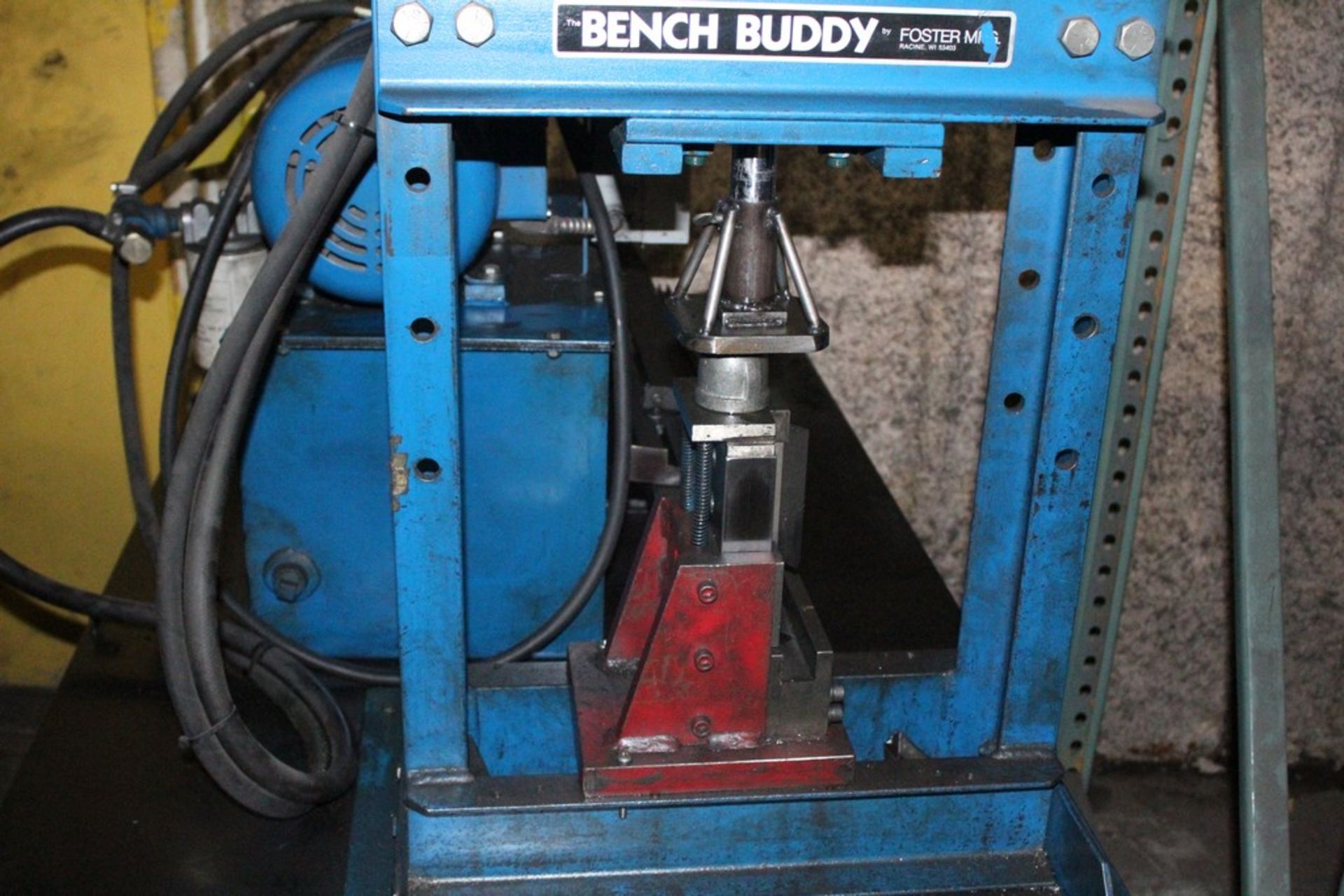 FOSTER MODEL BENCH BUDDY 15TON H-FRAME HYDRAULIC PRESS, 16” BETWEEN FRAMES, 5 HP HYDRAULIC PUMP - Image 3 of 4