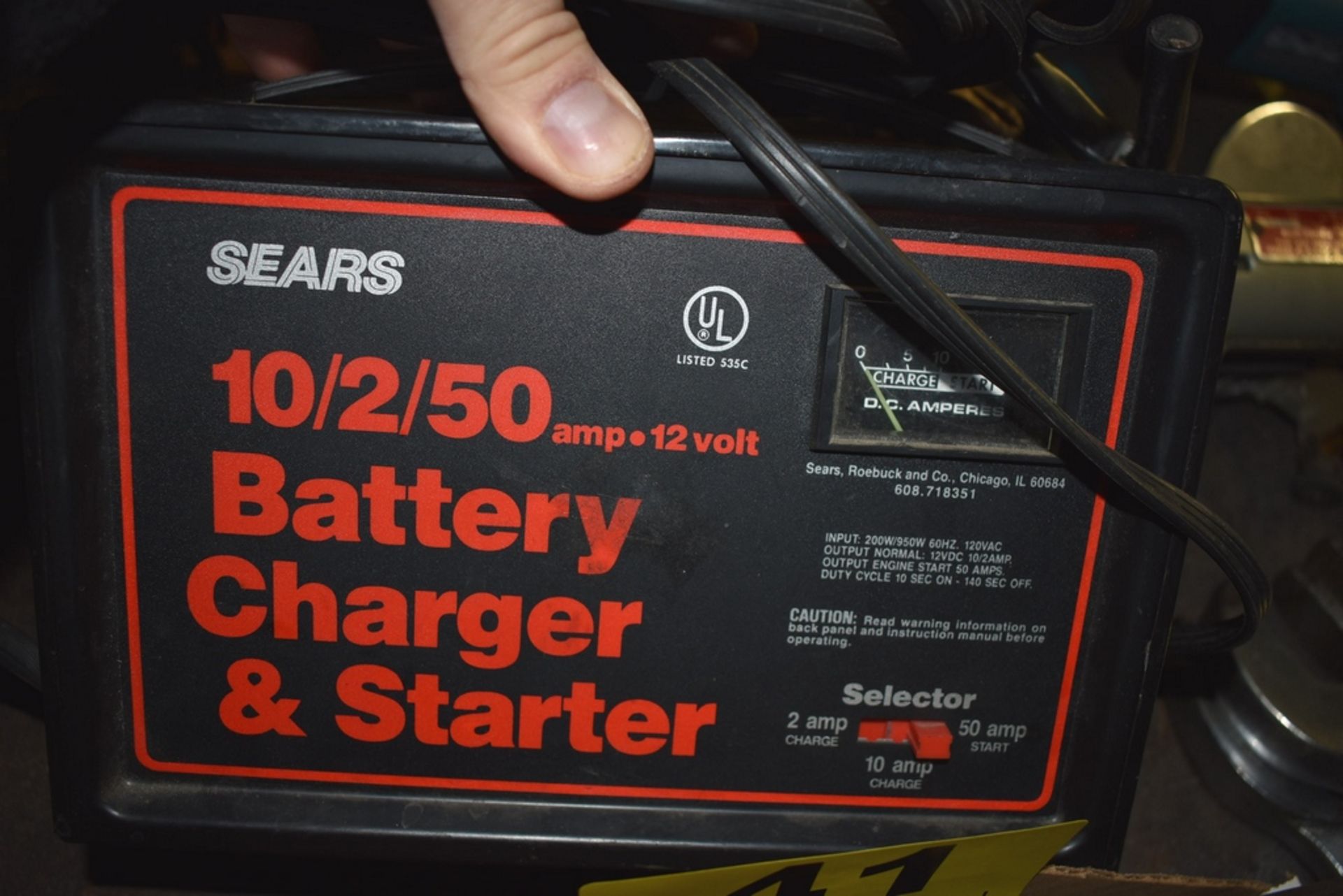 SEARS 10/2/50 BATTERY CHARGER