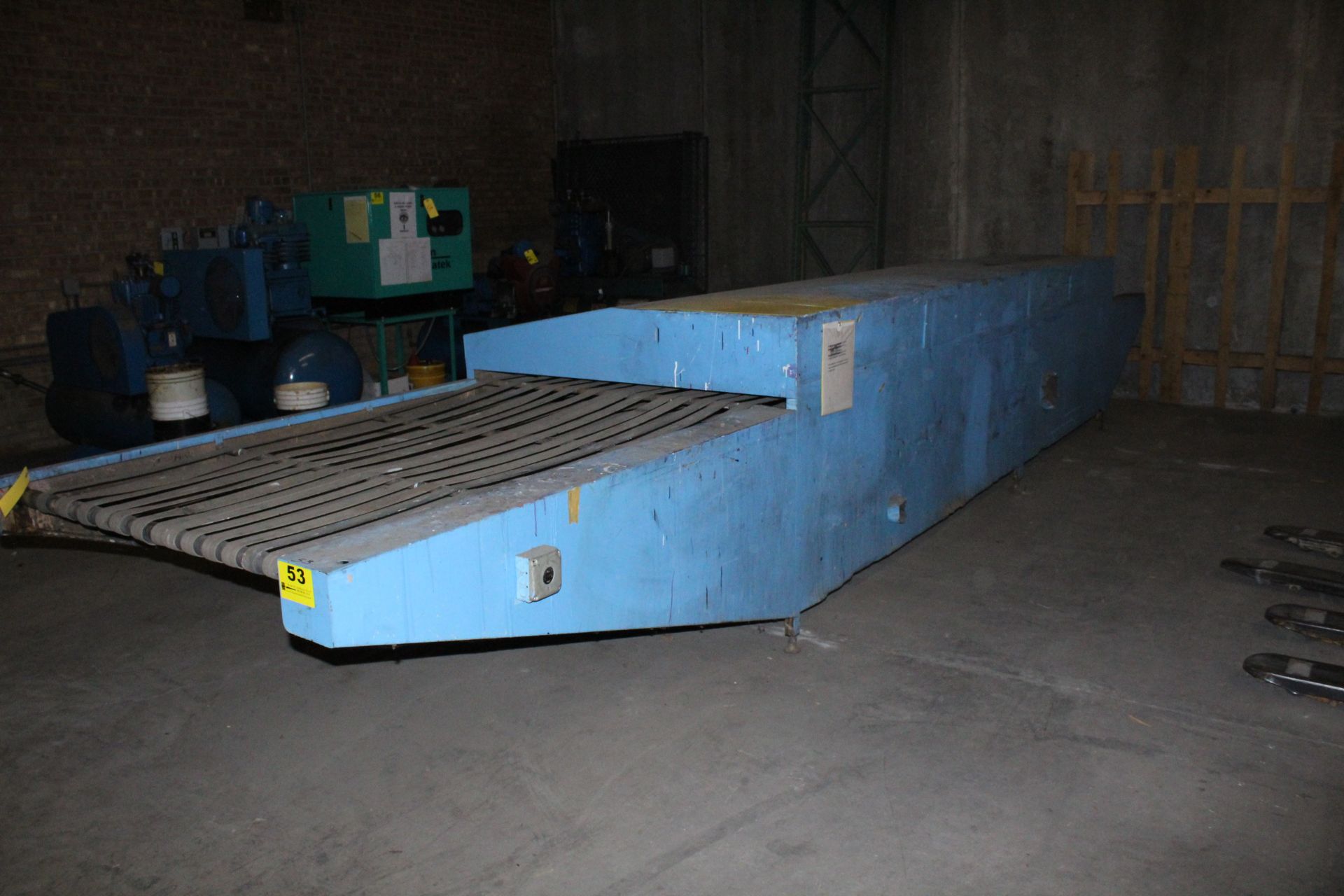 ARROW JET CONVENTION SCREEN PRINT OVEN DRYER, WITH COOLING UNIT, 48" BELT, 28' LONG, 5'5" WIDE