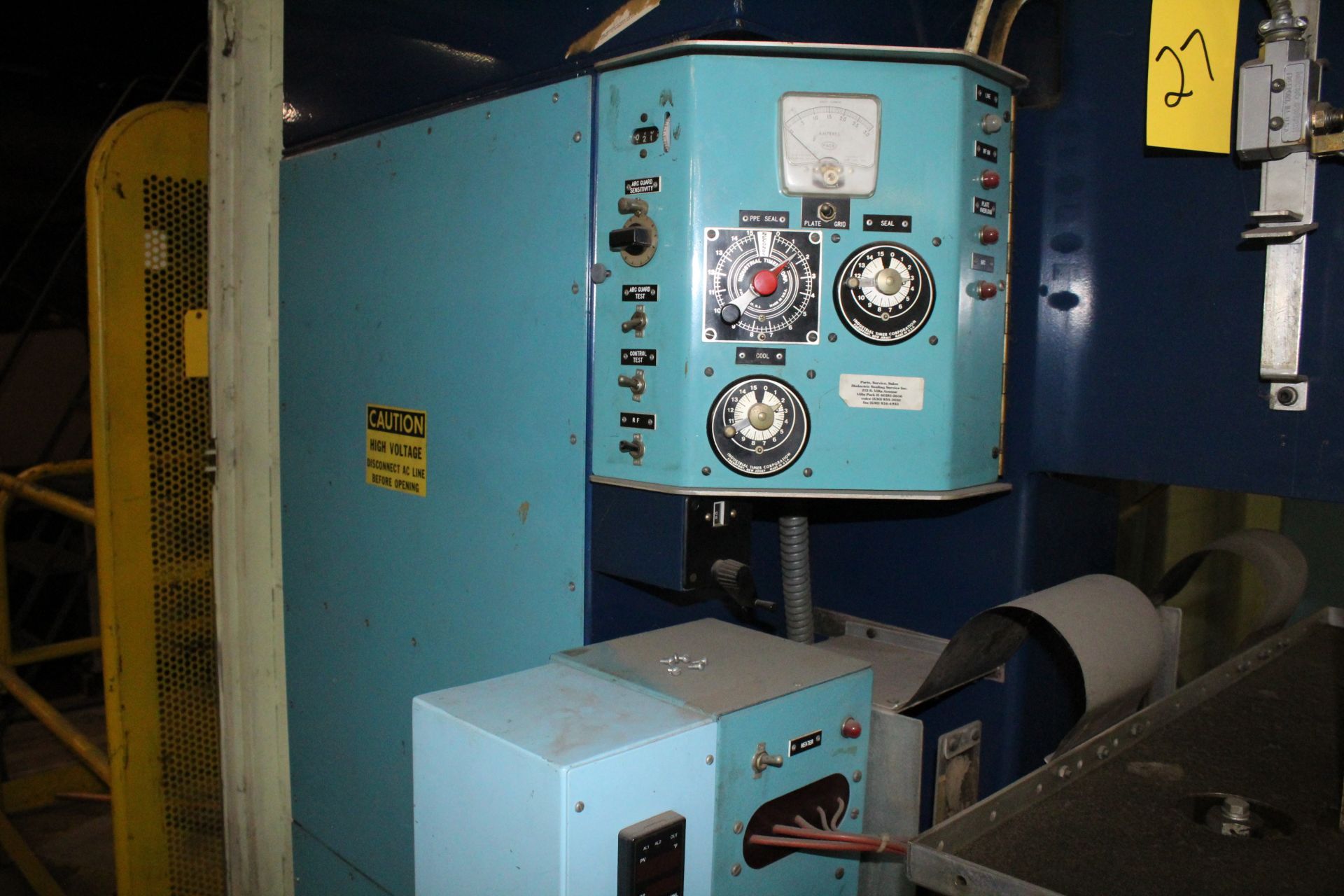 SOLODYNE 10 KW 4-STATION MODEL F10-25 SEALING PRESS, S/N 1336-79, WITH 84” TURNTABLE, PRESEAL/SEAL/C - Image 4 of 6