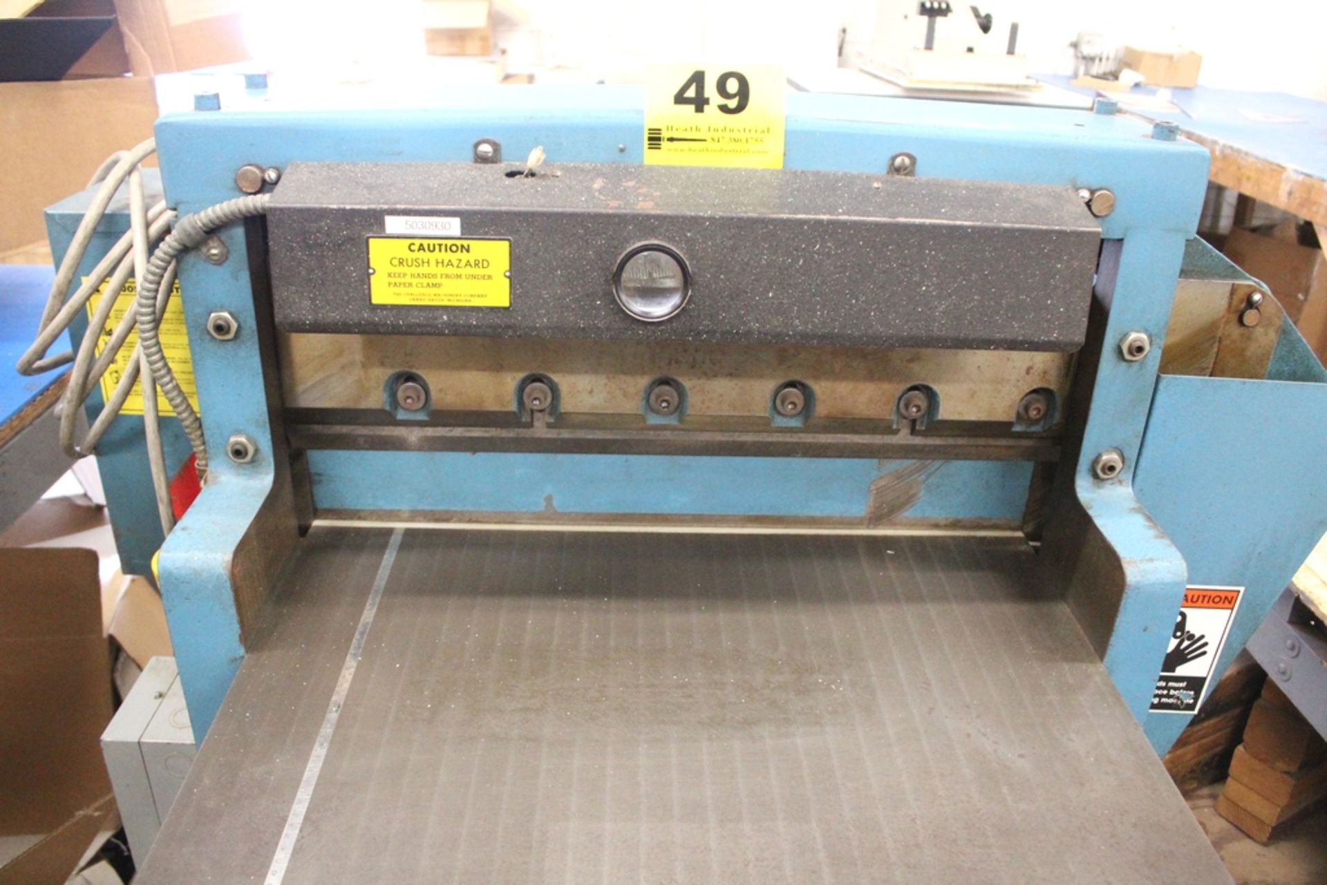 CHALLENGE MODEL HBE, SIZE 265, 26.5" CAPACITY POWER PAPER CUTTER, S/N 24095, WITH HYDRAULIC - Image 2 of 10