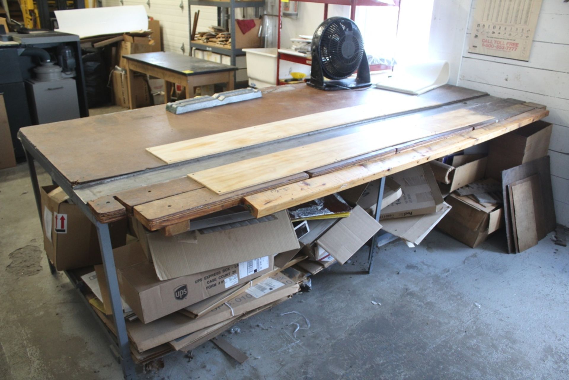 53" X 12'L STEEL FRAME CUTTING TABLE