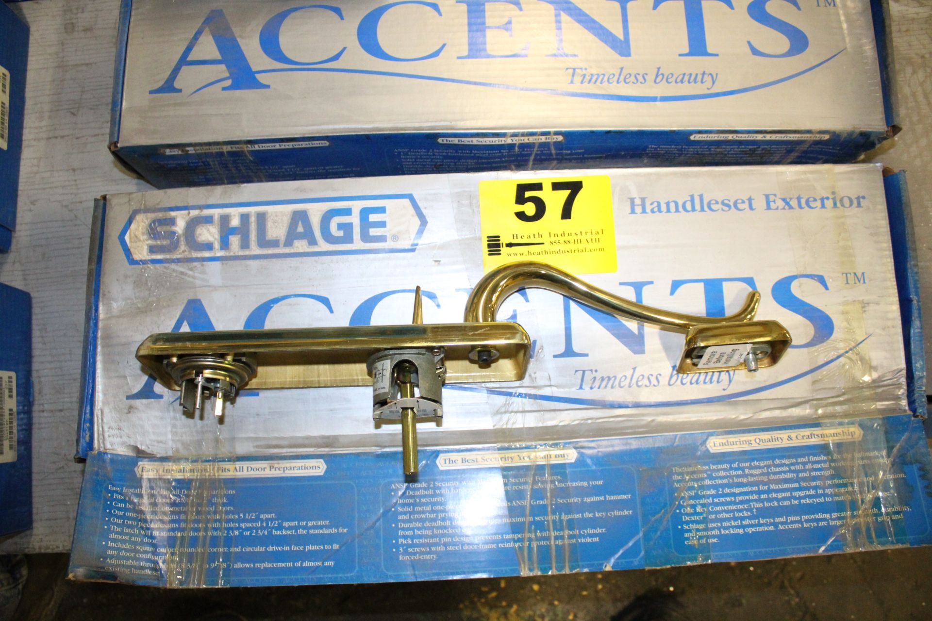 SCHLAGE ACCENTS MODEL FA362-MON-605-DNB, ENTRANCE HANDLESET, FOR DOOR 2-3/8" TO 2-3/4"