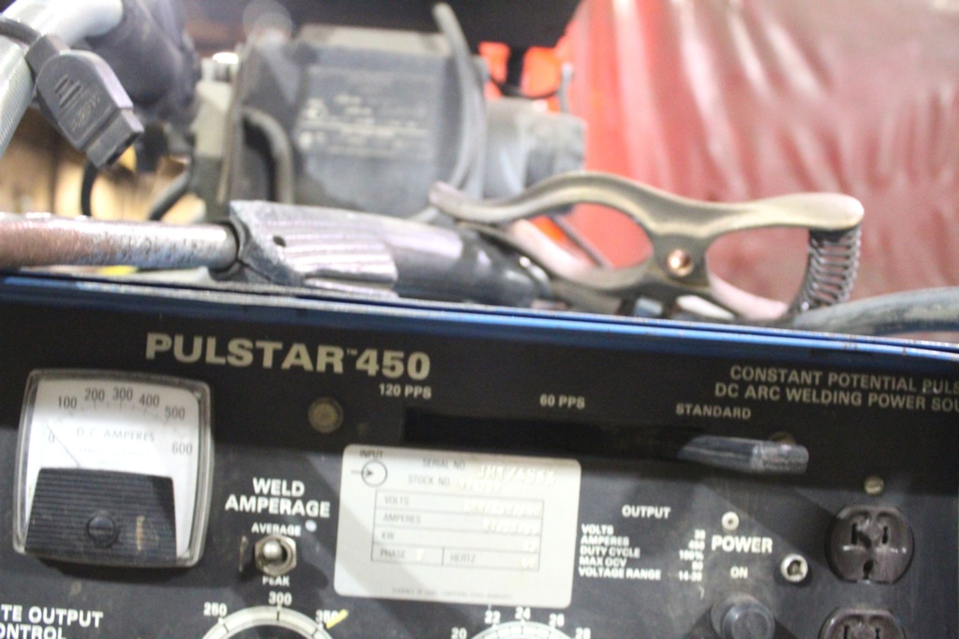 MILLER MODEL PULSTAR 450 CONSTANT VOLTAGE PULSED DC ARC WELDING POWER SOURCE, S/N JH174533, WITH - Image 3 of 4