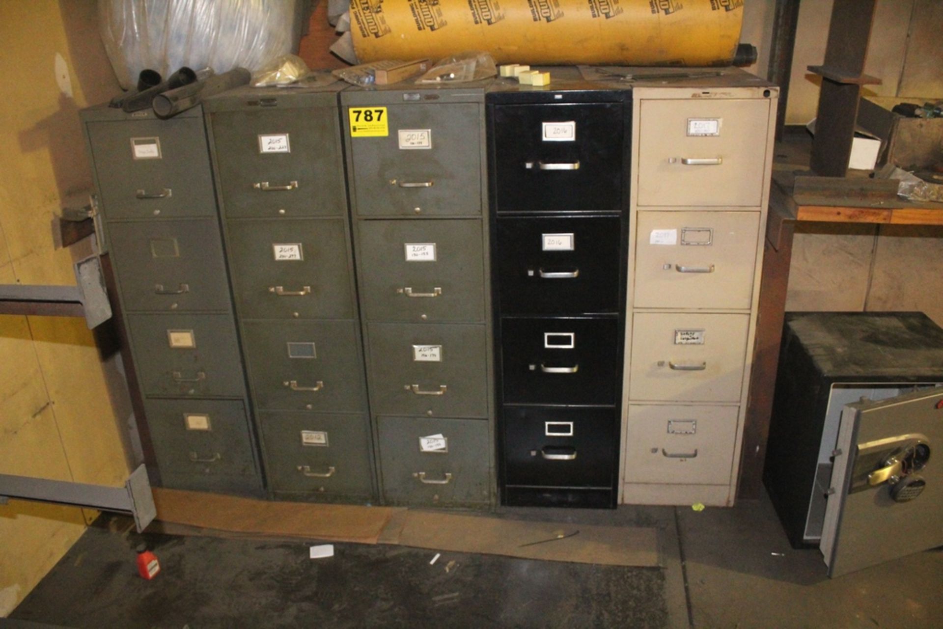 (5) FOUR DRAWER STEEL FILE CABINETS