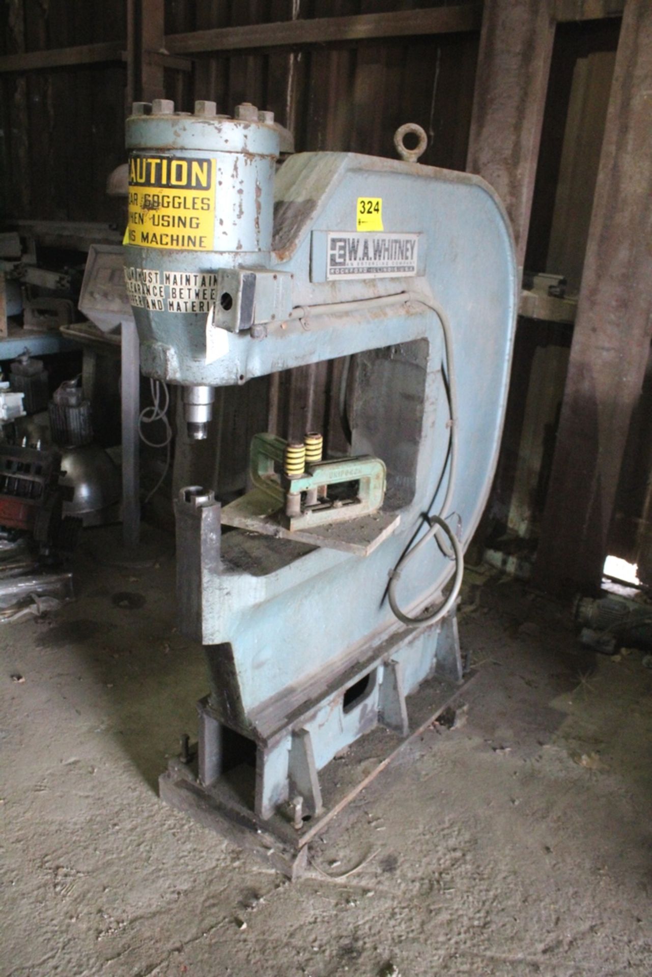 WHITNEY APPROX 100 TON C-FRAME PUNCH, WITH HYDRAULIC UNIT