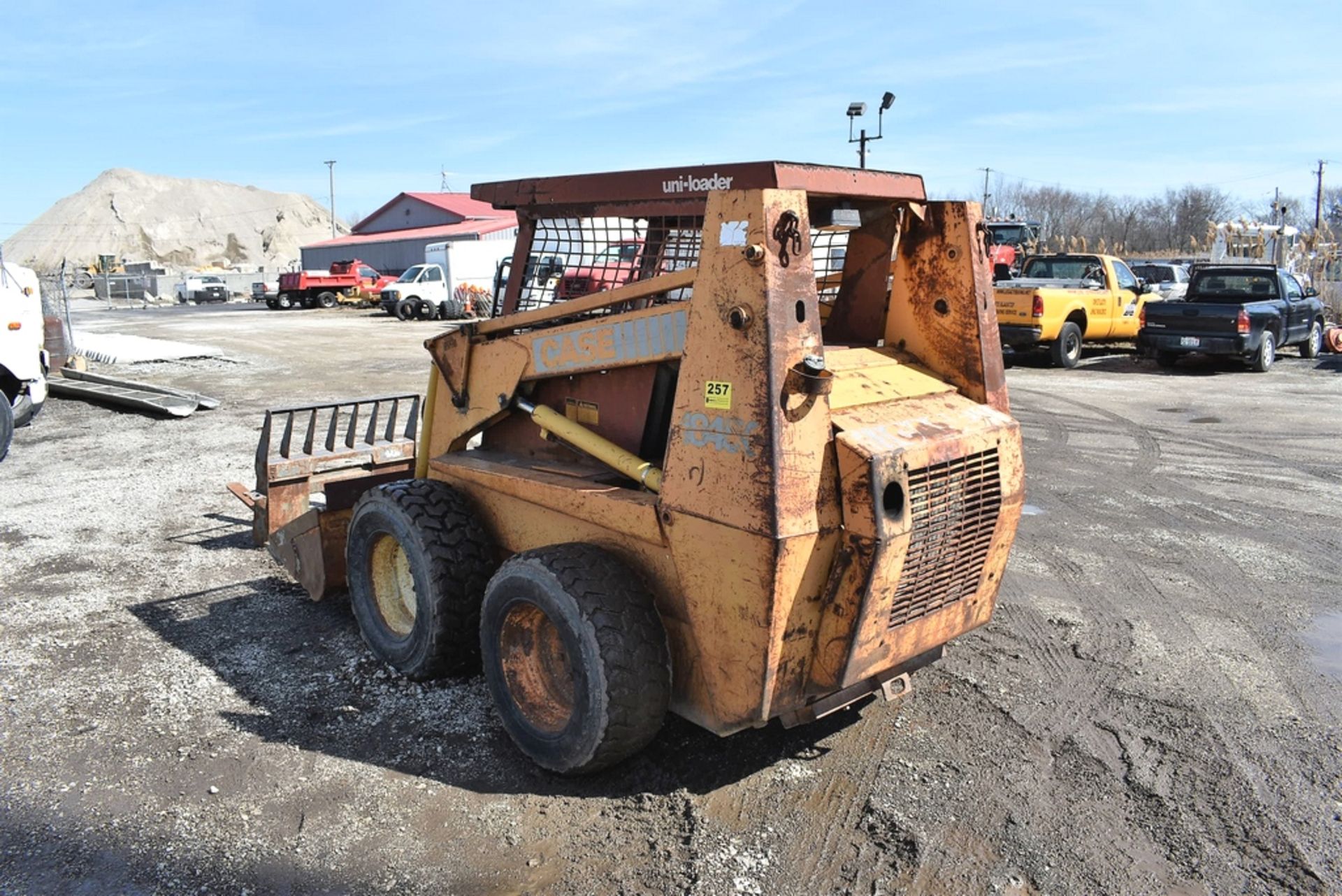 CASE 1845C SKID STEER LOADER S/N: JAF0068118 (1990) BUCKET, AUXILIARY HYDRAULICS, CANOPY, 12-16.5. - Image 3 of 17