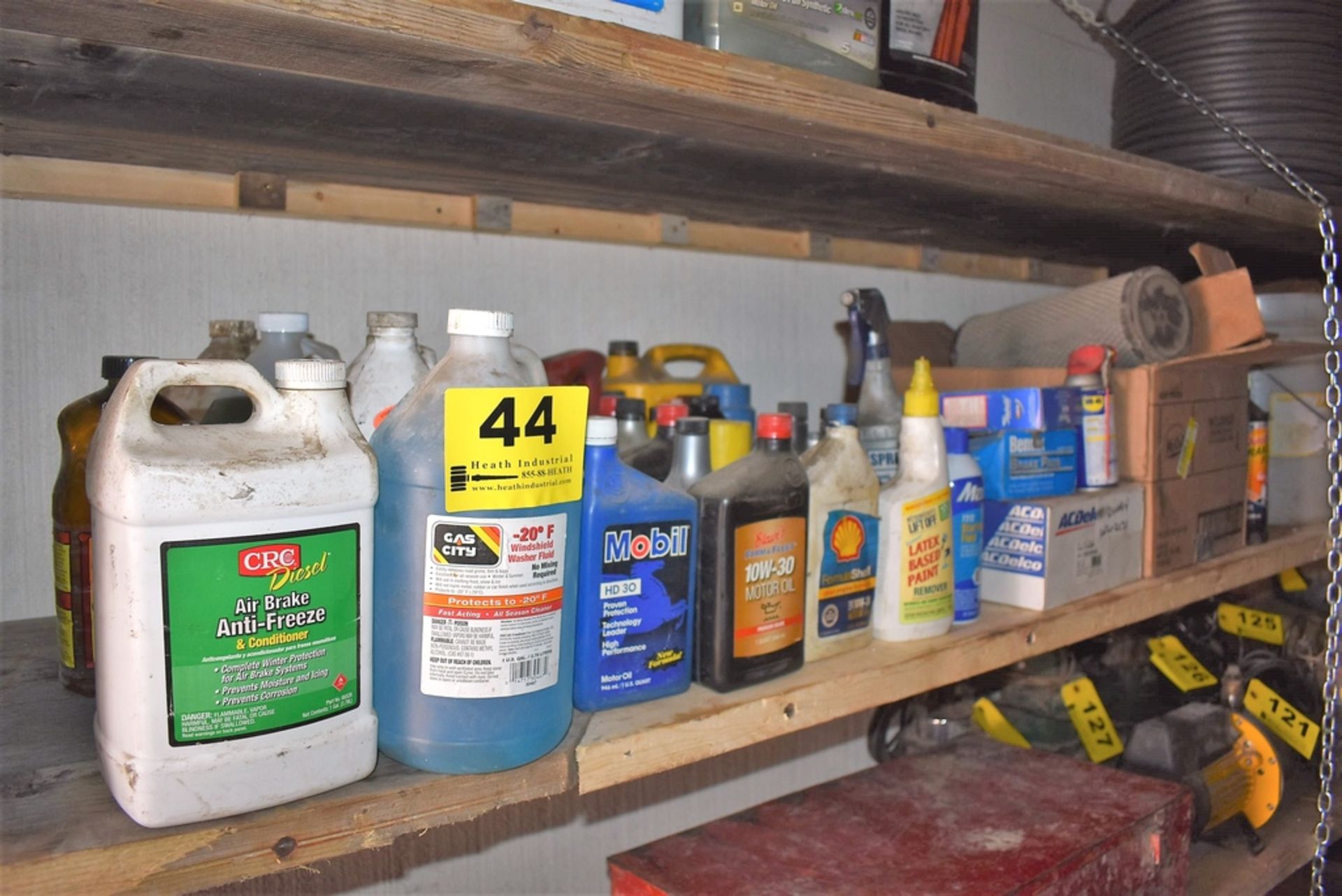 LARGE QUANTITY OF ASSORTED OIL, ANTIFREEZE & MISC.