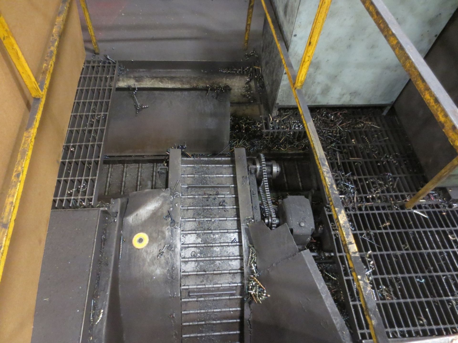 CHIP CONVEYOR SYSTEM WITH ABOVE & UNDERGROUND CONVEYORS, GRATES NOT INCLUDED - Image 9 of 11