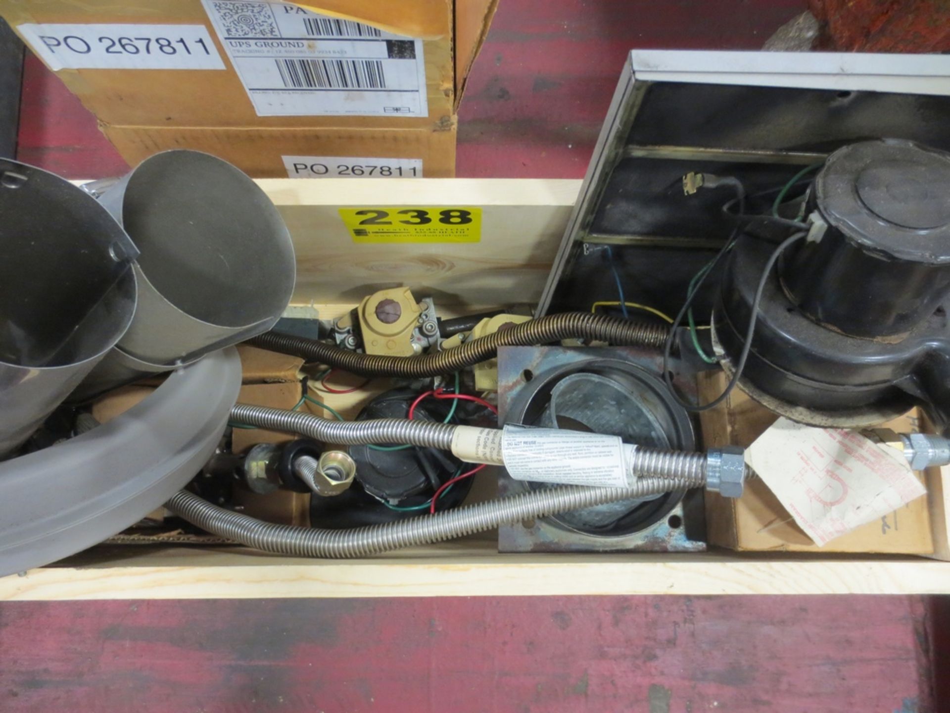 CRATE OF GAS HEATER PARTS - Image 2 of 2