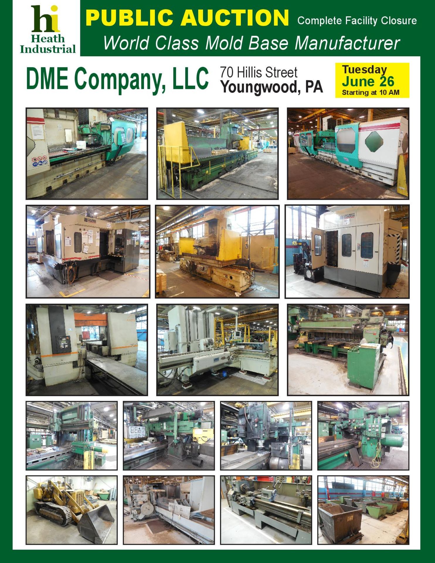 Full Catalog Posted. DME Company, LLC - Featuring (9) Large Capacity Grinders, (3) HMC's,Mills