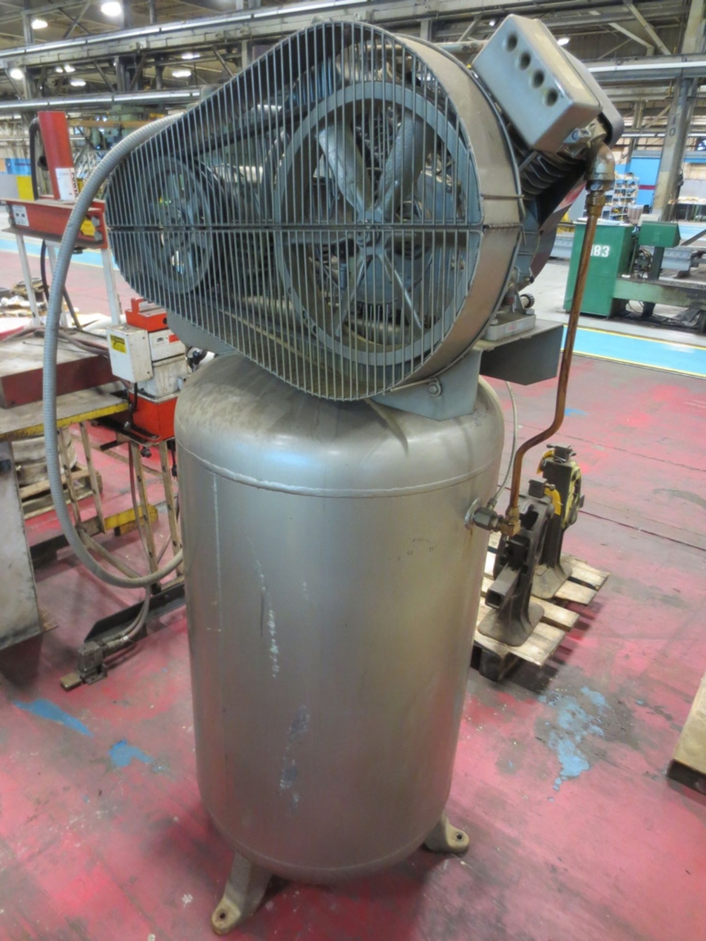 DAYTON MODEL 5Z592 5 HP VERTICAL TANK MOUNT AIR COMPRESSOR, - Image 2 of 3