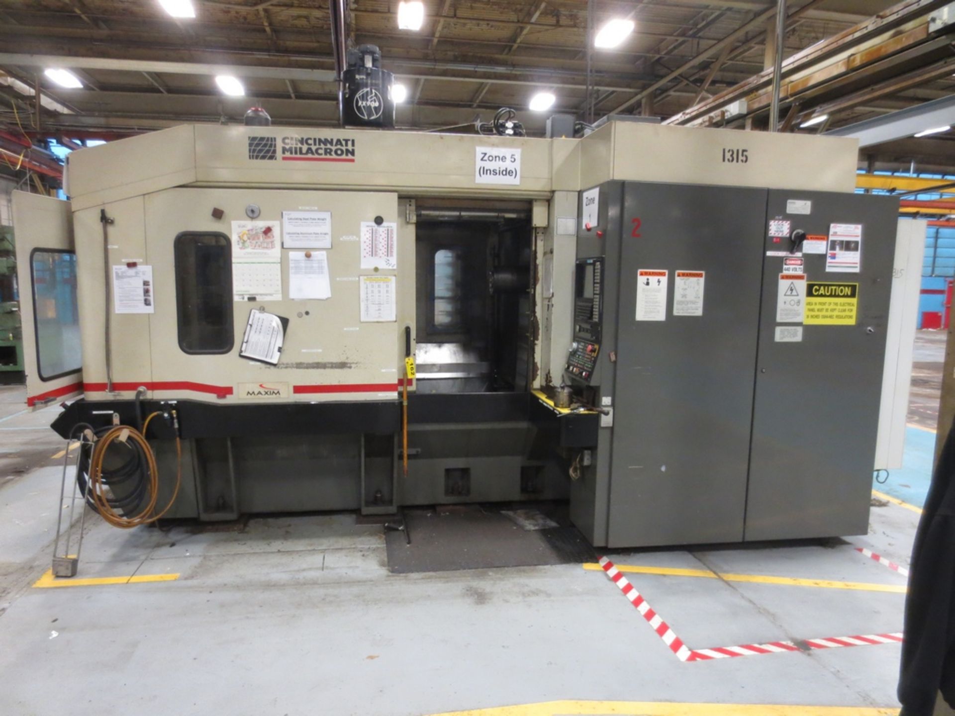 CINCINNATI MILACRON 4-AXIS MODEL MAXIM 630 CNC HORIZONTAL MACHINING CENTER, S/N 3632C0197-0002, 24.