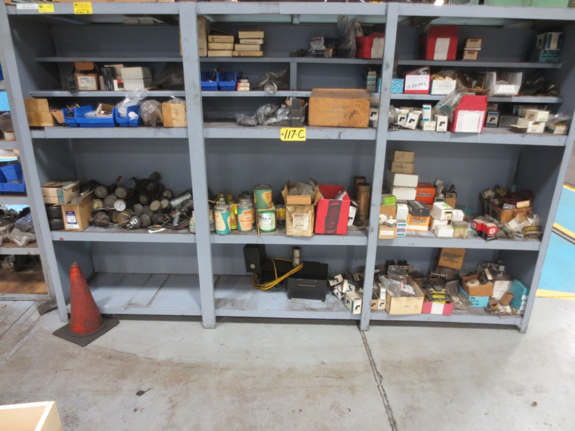 CONTENTS OF SHELF, WELDING ACCESSORIES, ETC.