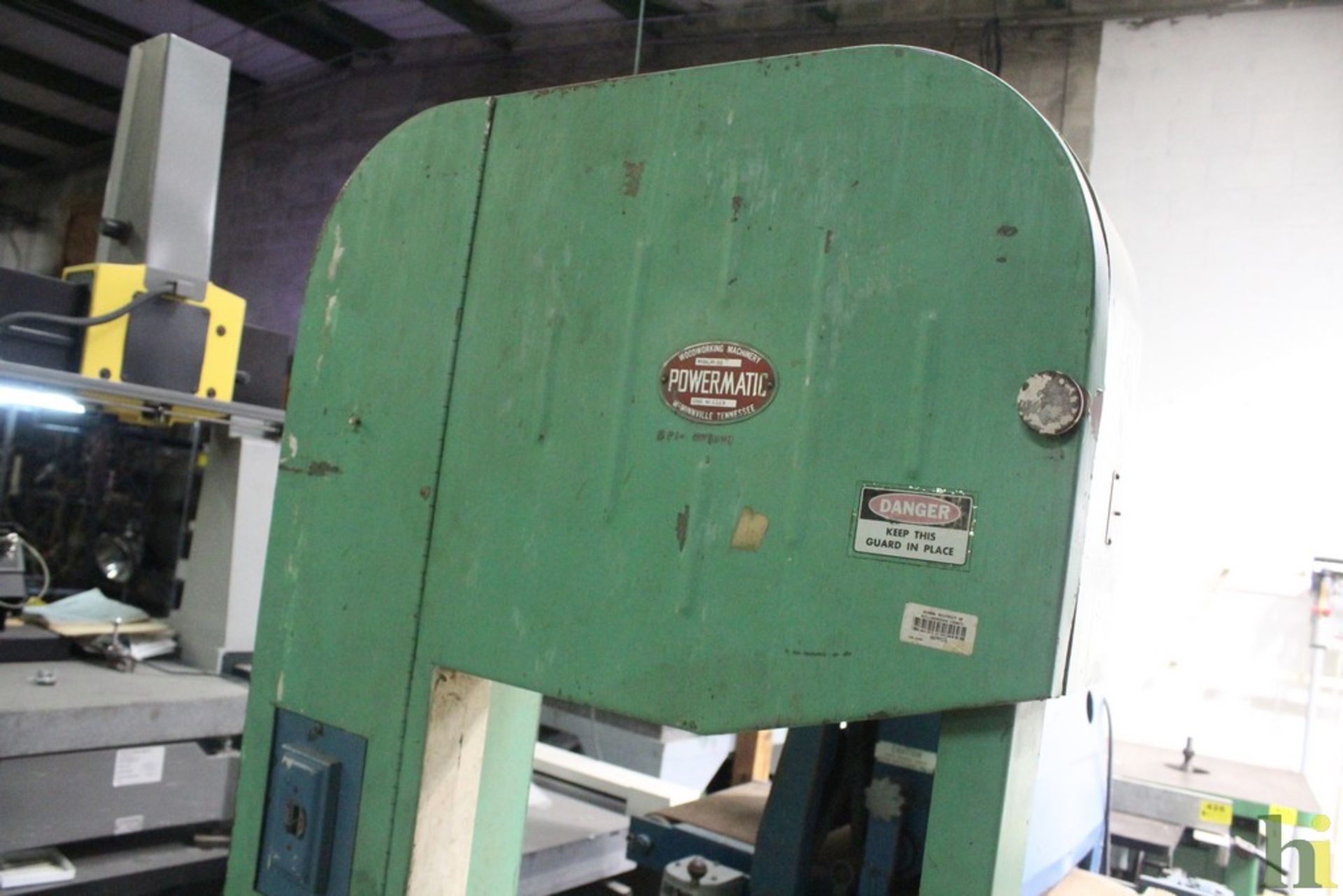 POWERMATIC MODEL 80 BANDSAW, S/N 1119, WITH 18" THROAT, 24" X 24" TABLE - Image 2 of 4